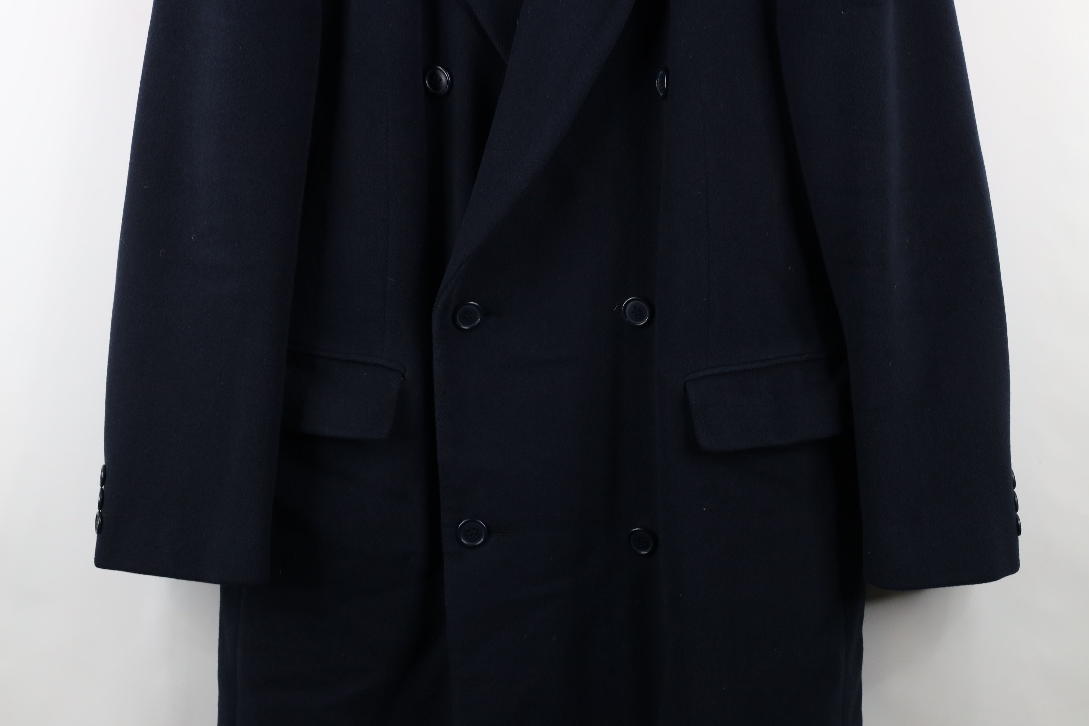 Vintage Vintage 90s Streetwear Double Breasted Overcoat Blue USA Size US XL / EU 56 / 4 - 3 Thumbnail