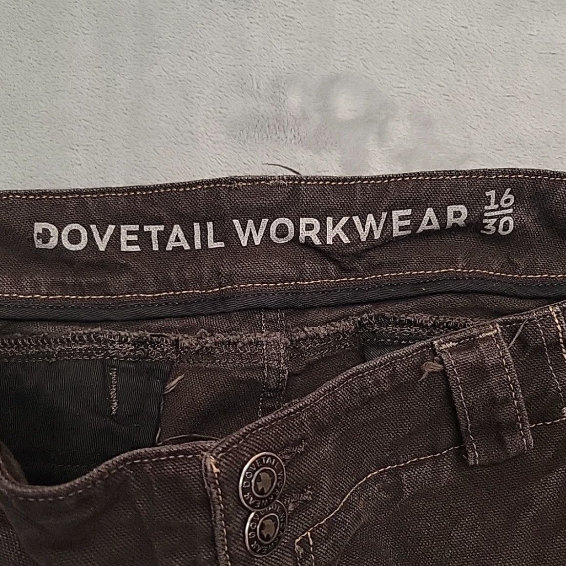 Doublet VINTAGE Dovetail Pants Womens 16 Brown Double Knee Day Construct Stretch Canvas Cargo Size 38" / US 16 / IT 52 - 4 Thumbnail