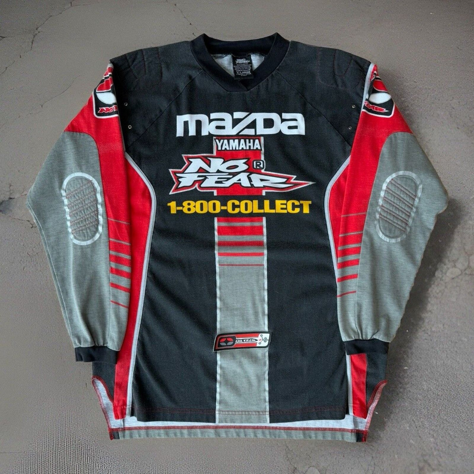 Vintage No Fear Motocross Jersey Multicolor Jeremy McGrath