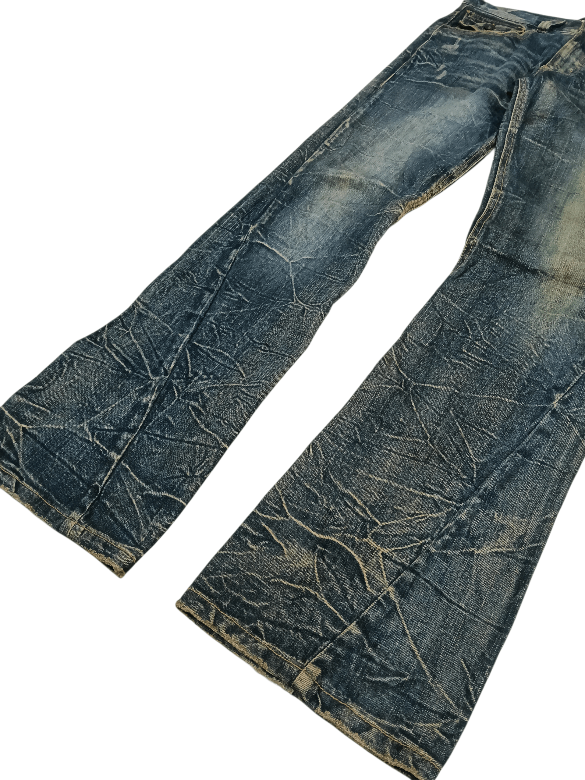 Seditionaries 💥 Nylous Clothing Mudwash Flared Denim 💥 Size US 33 - 4 Thumbnail
