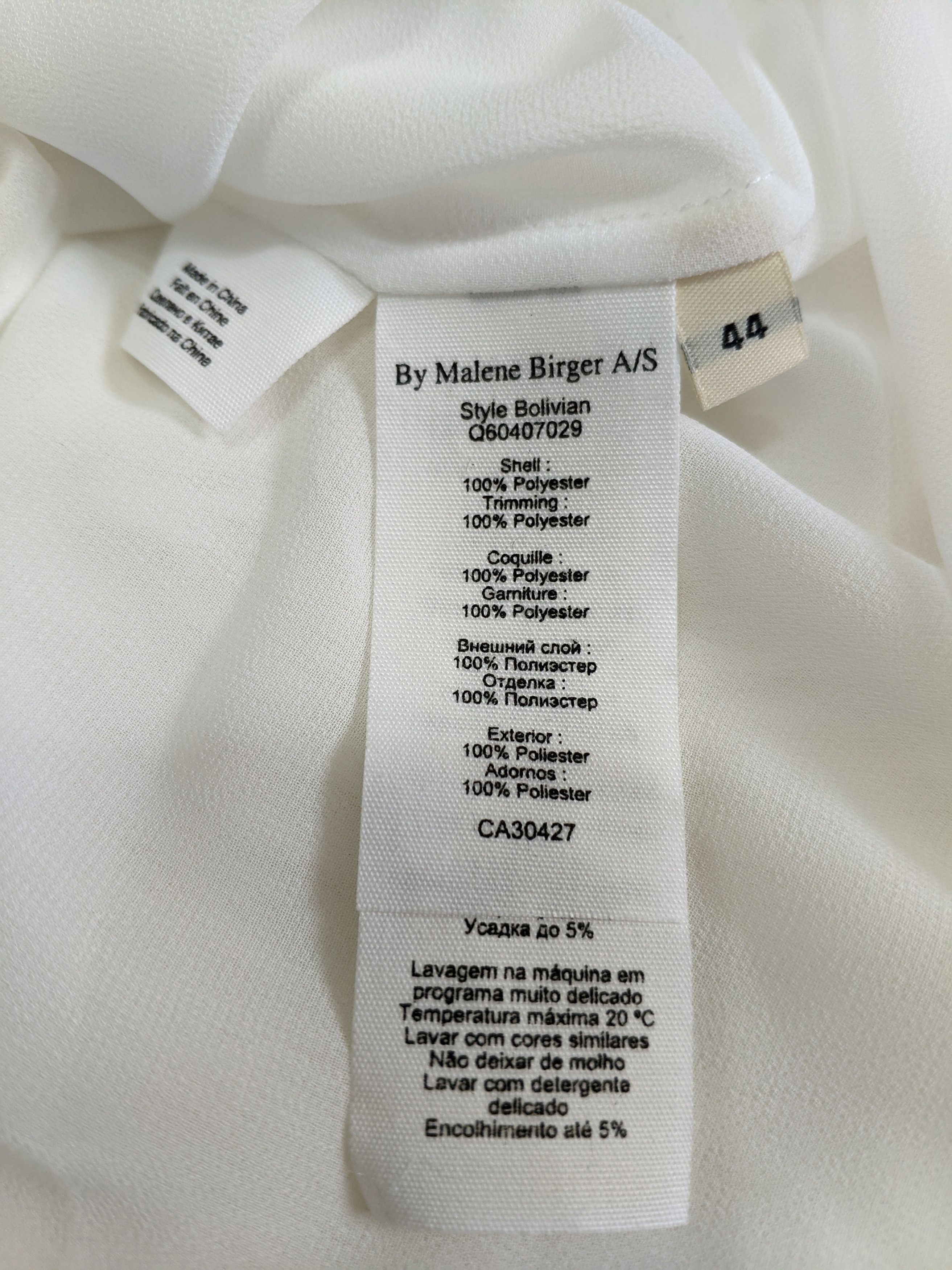 By Malene Birger BY MALENE BIRGER Bolivian Ruched Chiffon Blouse Top Tunic Size M / US 6-8 / IT 42-44 - 24 Thumbnail