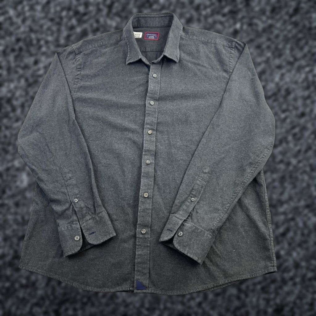UNTUCKit UNTUCKit Shirt Mens XL Gray Long Sleeve Button-Down Cotton Flannel Casual Size US XL / EU 56 / 4 - 1 Thumbnail