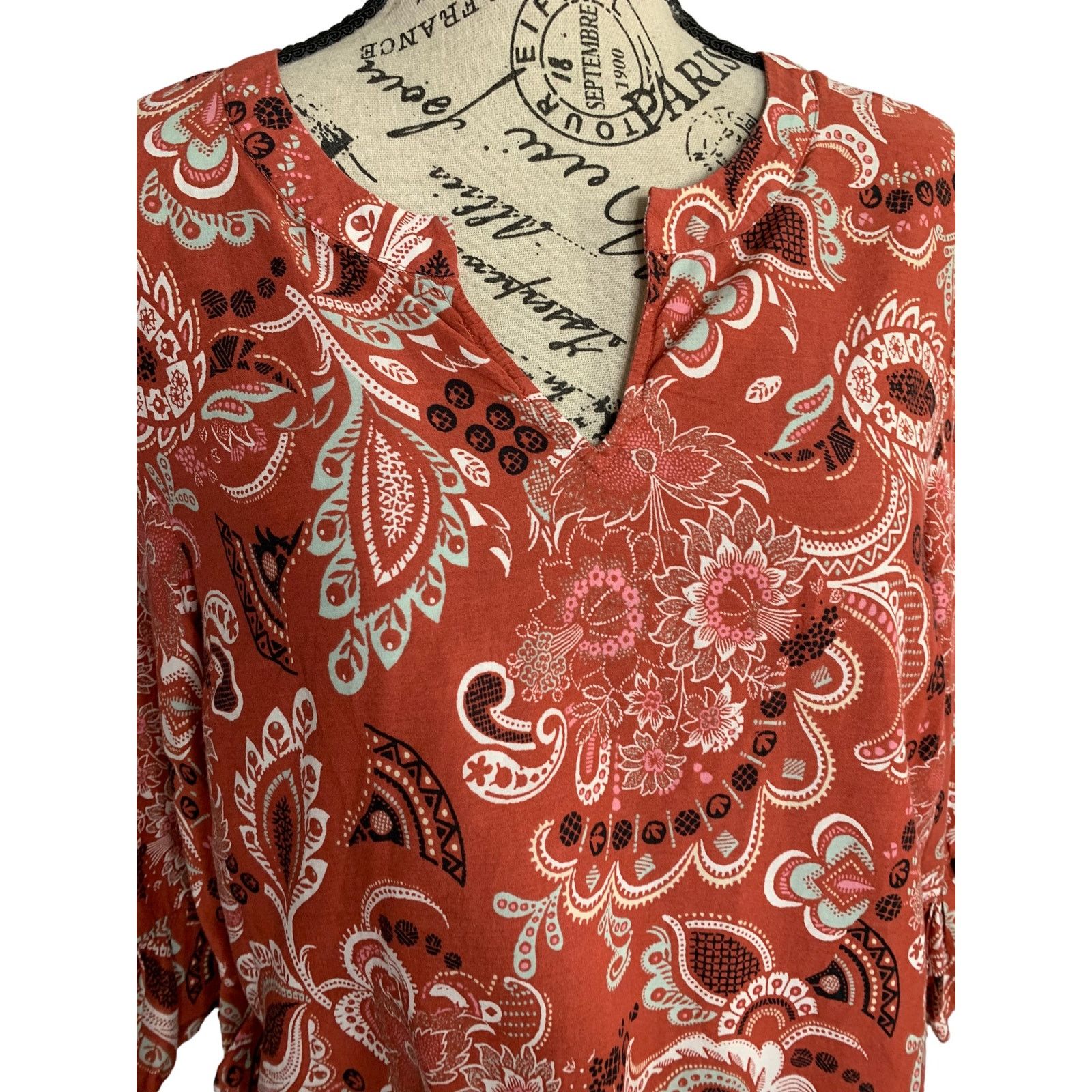 Ann Taylor Ann Taylor Factory Boho Top Cotton Blend Bell Sleeve women M Size M / US 6-8 / IT 42-44 - 2 Thumbnail