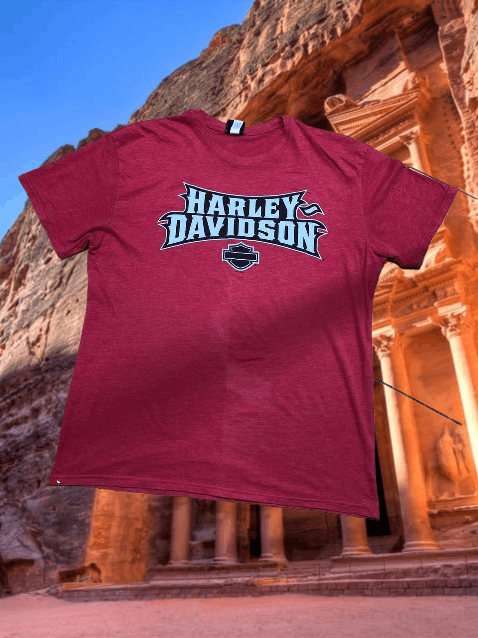 Harley Davidson Vintage Harley Davidson red big logo T-shirt Y2K Size US XL / EU 56 / 4 - 1 Thumbnail