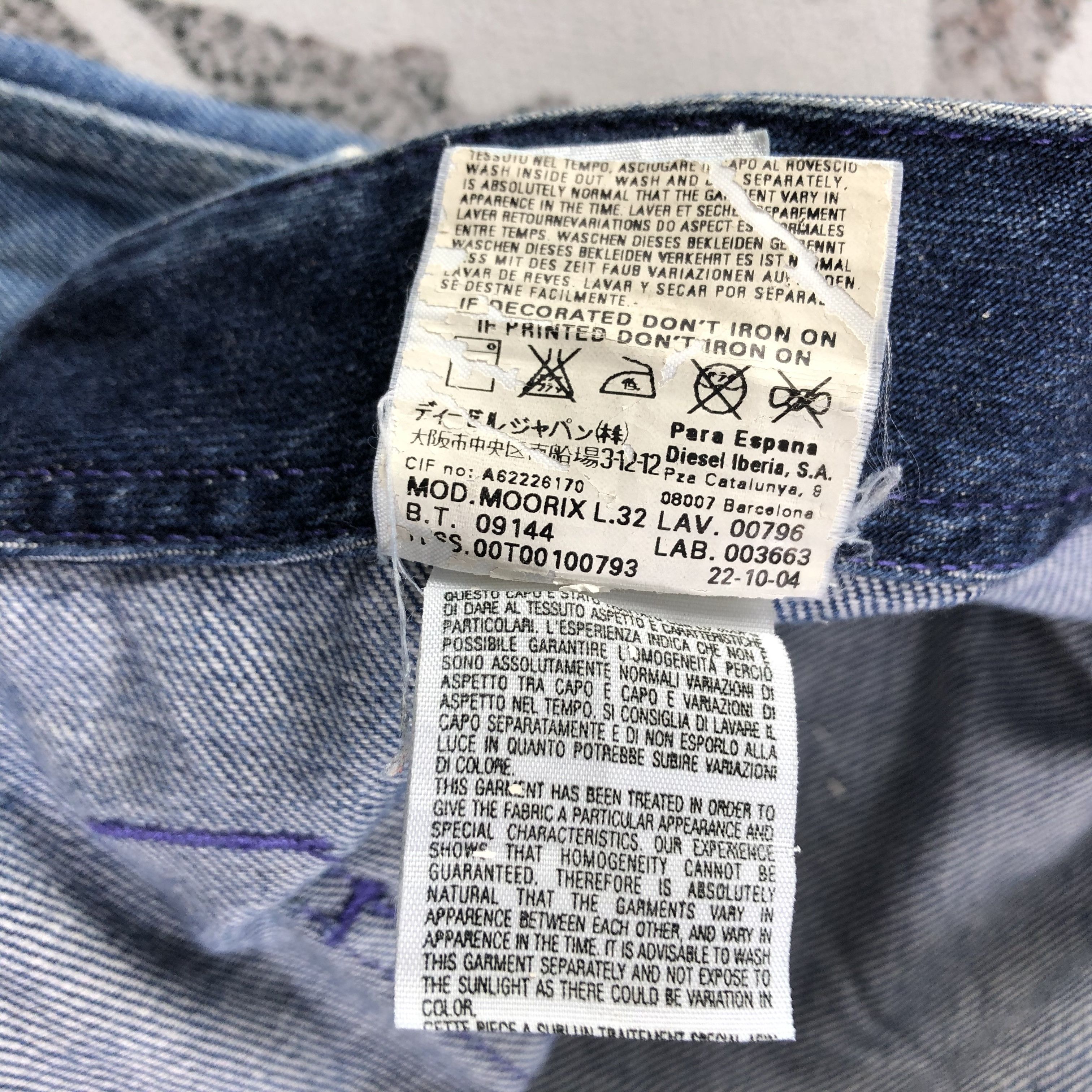 Diesel Diesel Bush Pants Jeans Faded Blue Denim KJ1620 Size US 32 / EU 48 - 12 Thumbnail