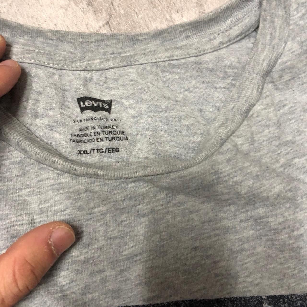 Levi's Grey Levi's cotton T-shirt #LevisTee Size US XXL / EU 58 / 5 - 3 Thumbnail