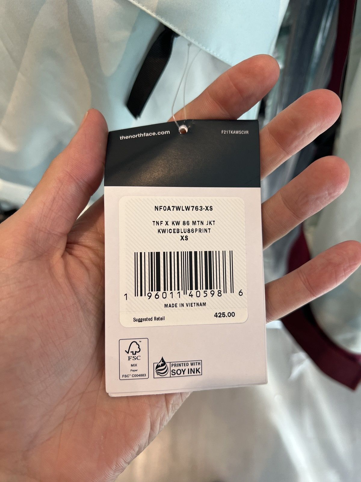 Kaws × The North Face Kaws TNF Mountain Jacket Ice Blue Size US XS / EU 42 / 0 - 4 Thumbnail