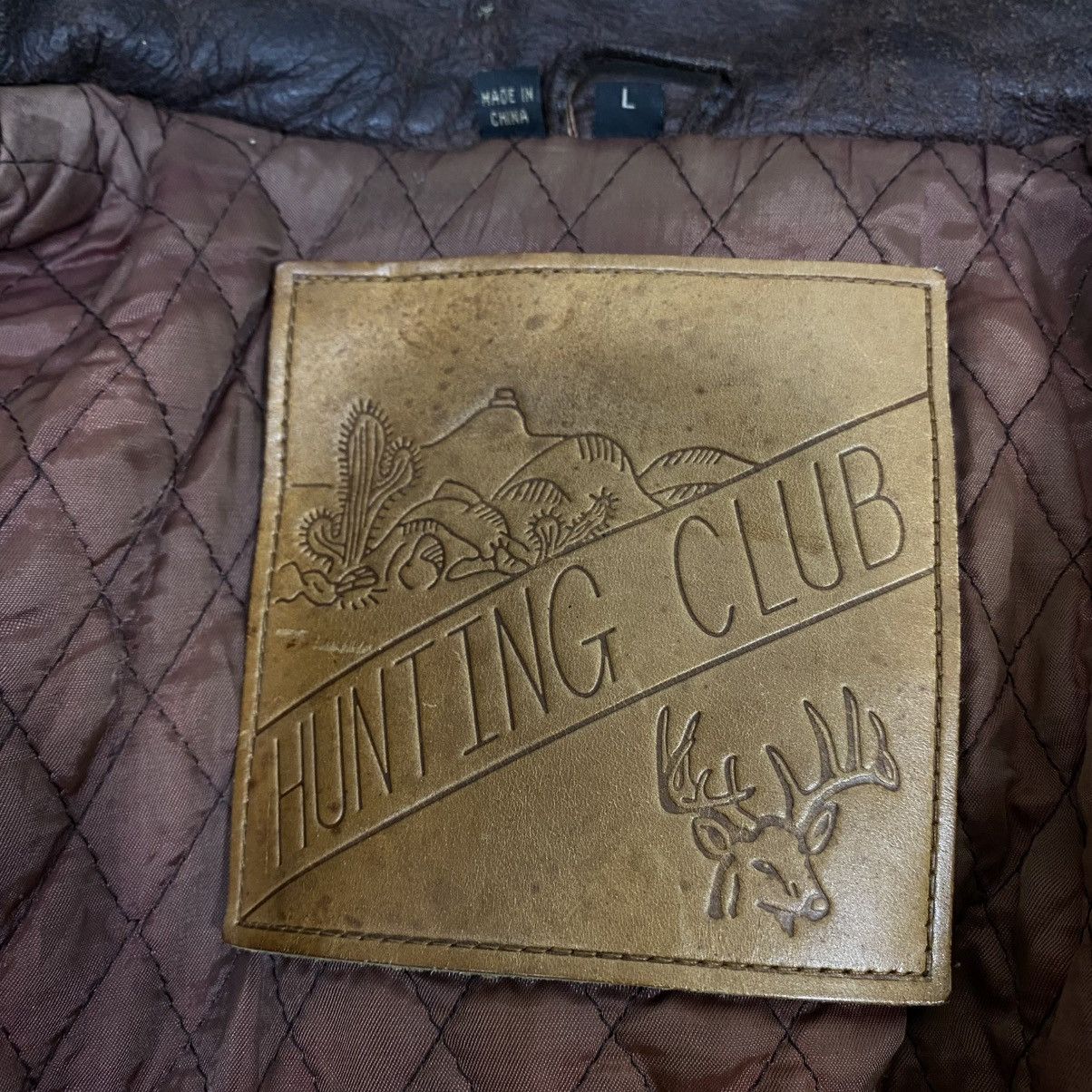 Japanese Brand 🔥VINTAGE LEATHER JACKET BLANKET HUNTING CLUB ISSEY MIYAKE Size US L / EU 52-54 / 3 - 25 Thumbnail