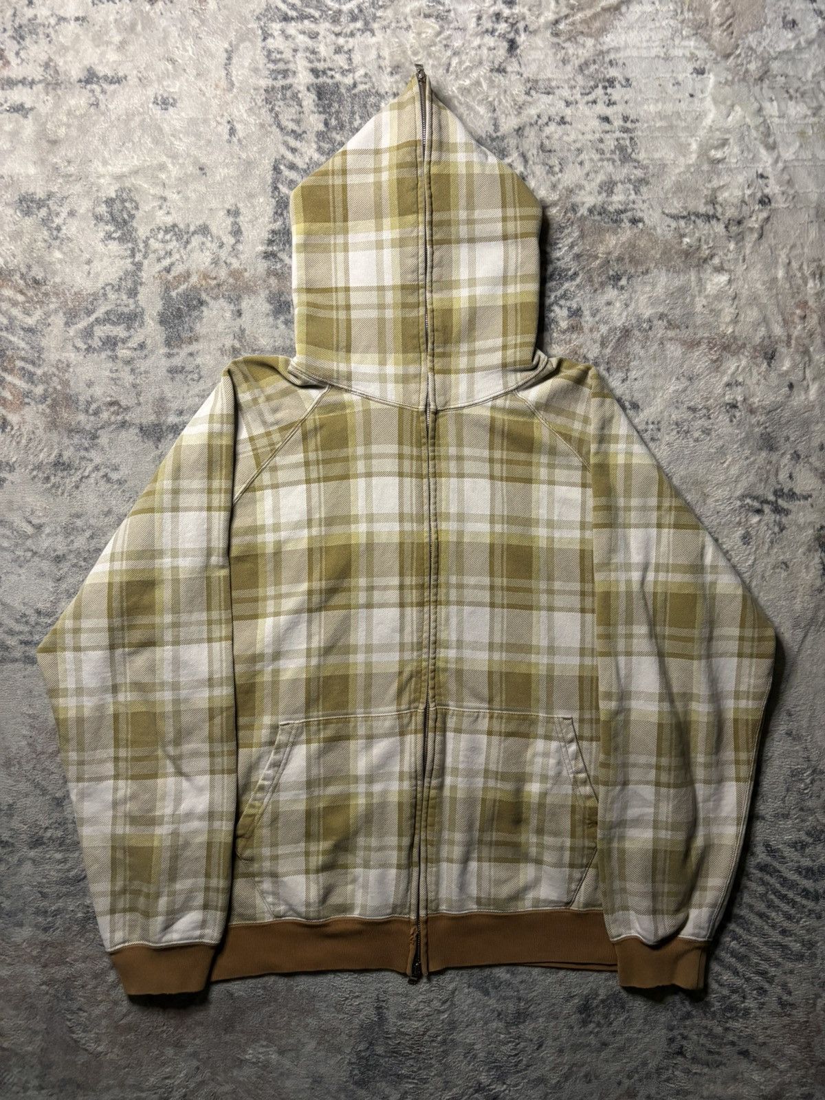 Bape Bape plaid full zip hoodie | Grailed