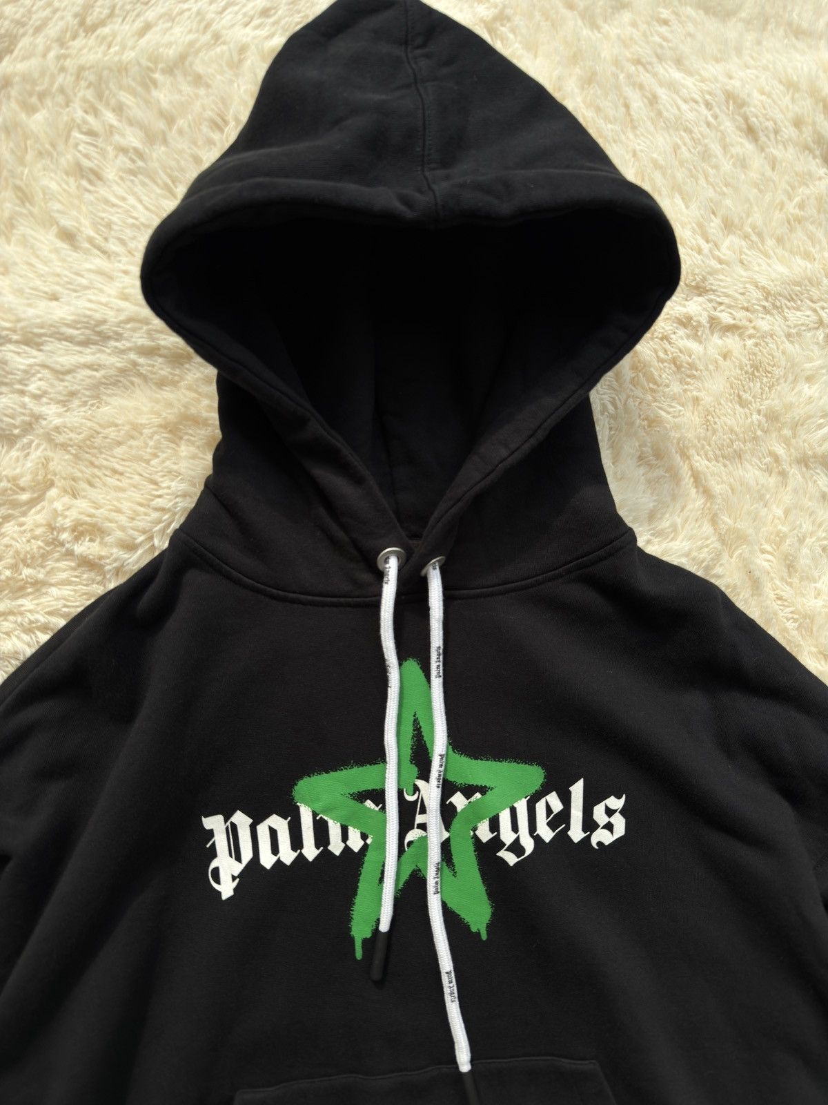 Palm Angels Palm Angels Star Sprayed hoodie Black boxy fit Size US L / EU 52-54 / 3 - 5 Thumbnail