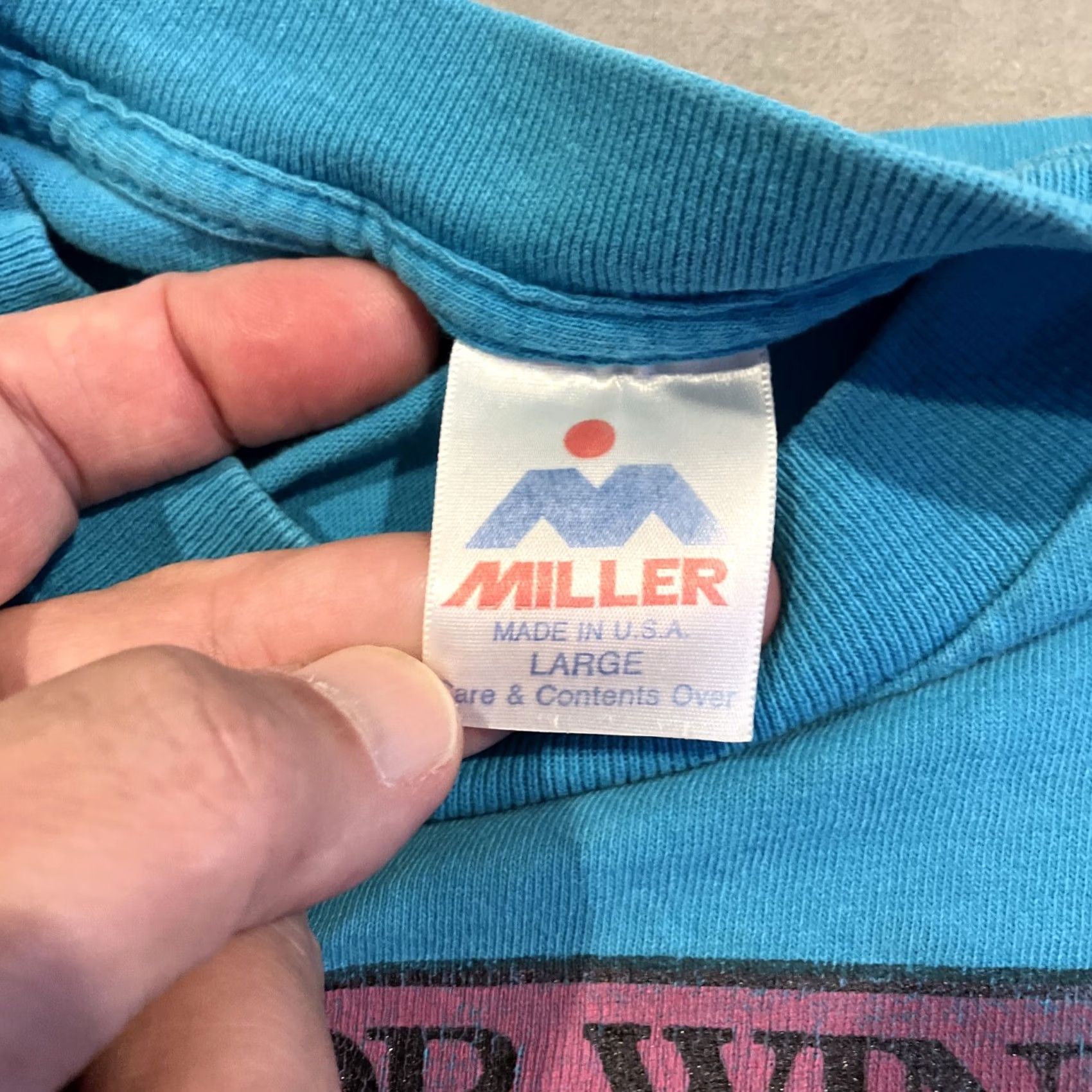 Vintage VINTAGE Miller T Shirt Long Sleeve Blue Crew Neck Adult L MT Taylor Winter QUADRATHON Grants New Mexico Casual Epic 90s Theme Mens Size US L / EU 52-54 / 3 - 4 Thumbnail