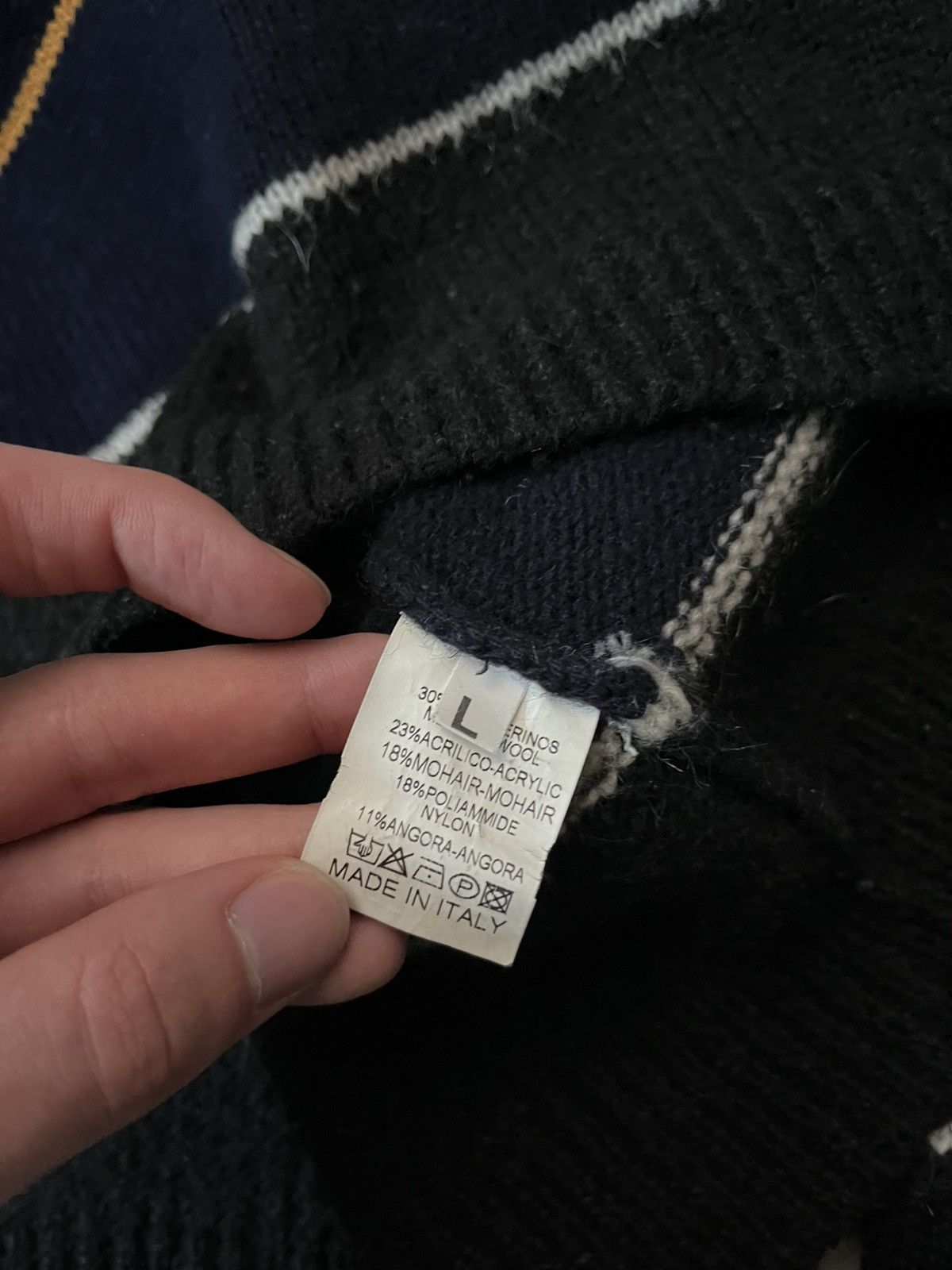 Raf Simons Raf Simons A/W 2013 Striped mohair blend sweater Size US L / EU 52-54 / 3 - 8 Thumbnail