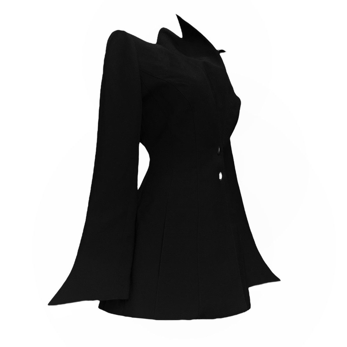 Mugler × Thierry Mugler COUTURE F/W 1988 Thierry Mugler black blazer Size M / US 6-8 / IT 42-44 - 2 Thumbnail