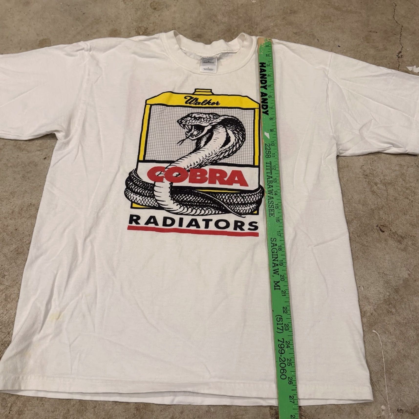 Vintage VINTAGE Walker COBRA Radiators T-Shirt Double-Sided Sz Large Men's White L Shirts Mens Size US L / EU 52-54 / 3 - 6 Thumbnail