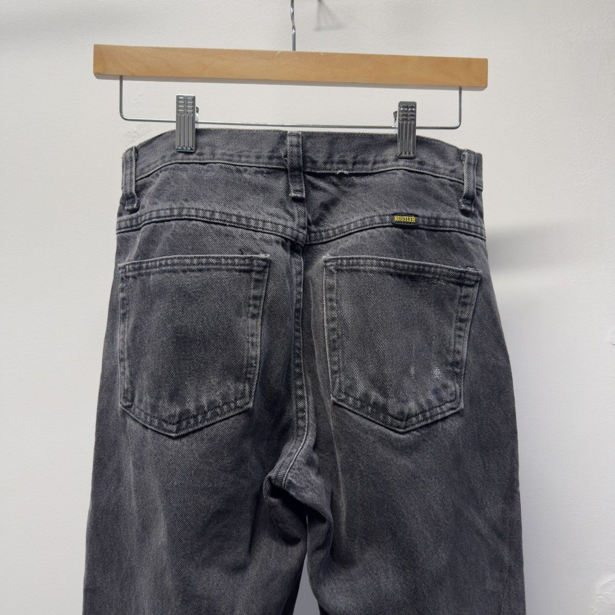 Vintage Thrashed Faded Distressed Black Jeans ERD Grunge Chrome Size US 28 / EU 44 - 4 Thumbnail