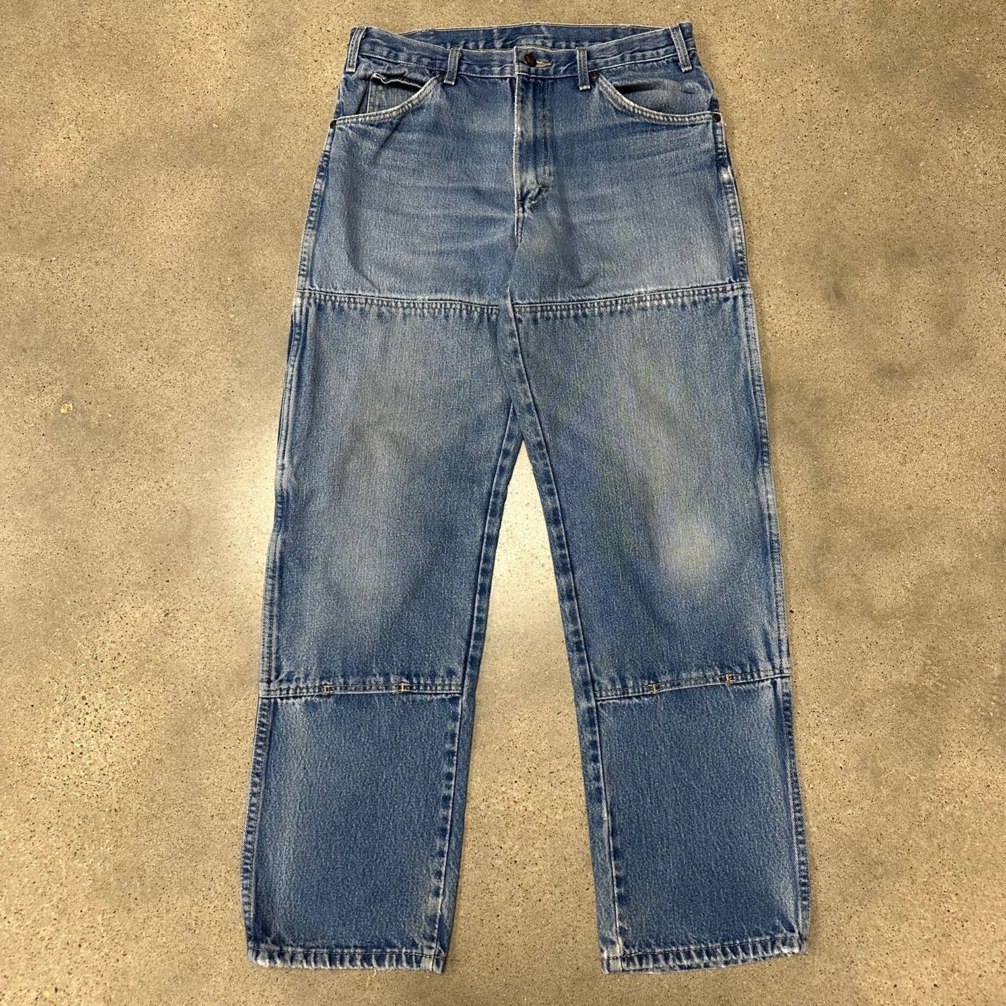 Vintage Dickies Double Knee Denim Work Pants Jeans
