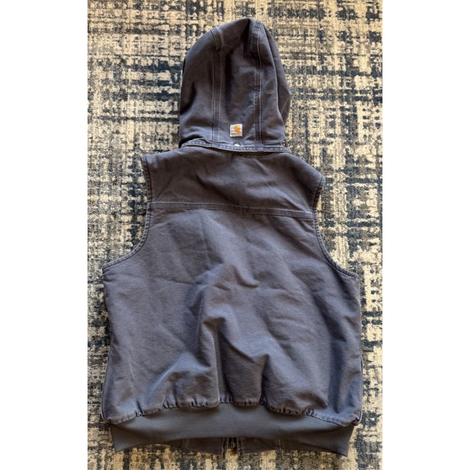 Carhartt Carhartt Vest Women’s Blue XL Weathered Washed Duck 102253-426 Worn Hooded Zip Mock-Style? Size XL / US 12-14 / IT 48-50 - 3 Thumbnail