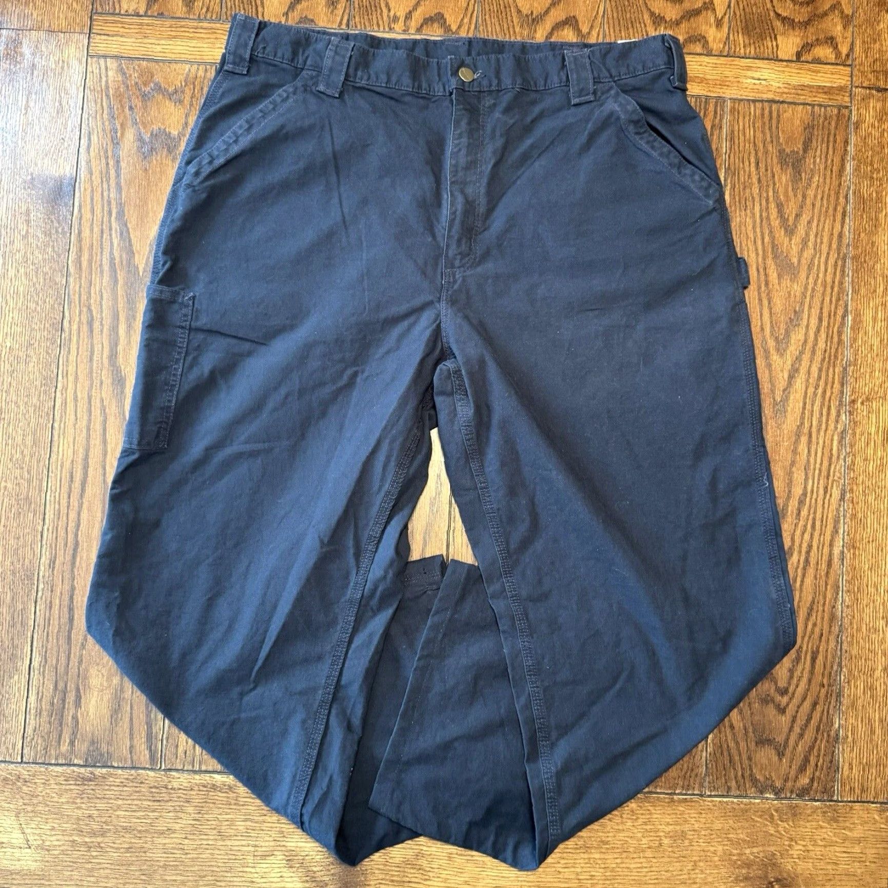 Carhartt VINTAGE Carhartt Canvas Work Dungaree B151 BLB Utility Pants Mens 40x32 Dark Blue New 38x30 Rise 14 Leg 10 Slim? Size US 40 / EU 56 - 7 Thumbnail