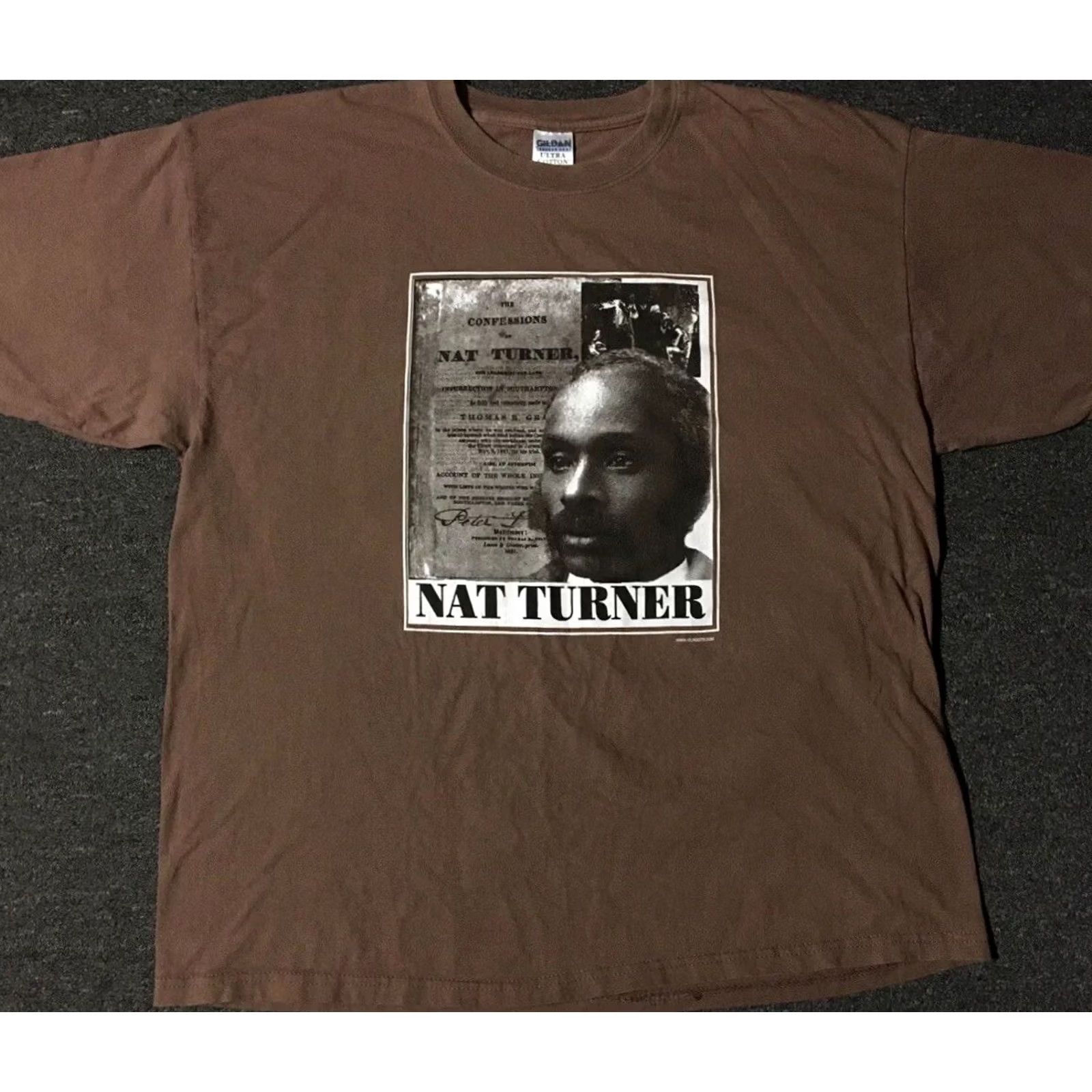 Vintage VINTAGE Nat Turner Slave Revolt Shirt 2XL Brown Cotton MLK 90s Civil Rights Nike Shirt Mens Size US XXL / EU 58 / 5 - 2 Thumbnail
