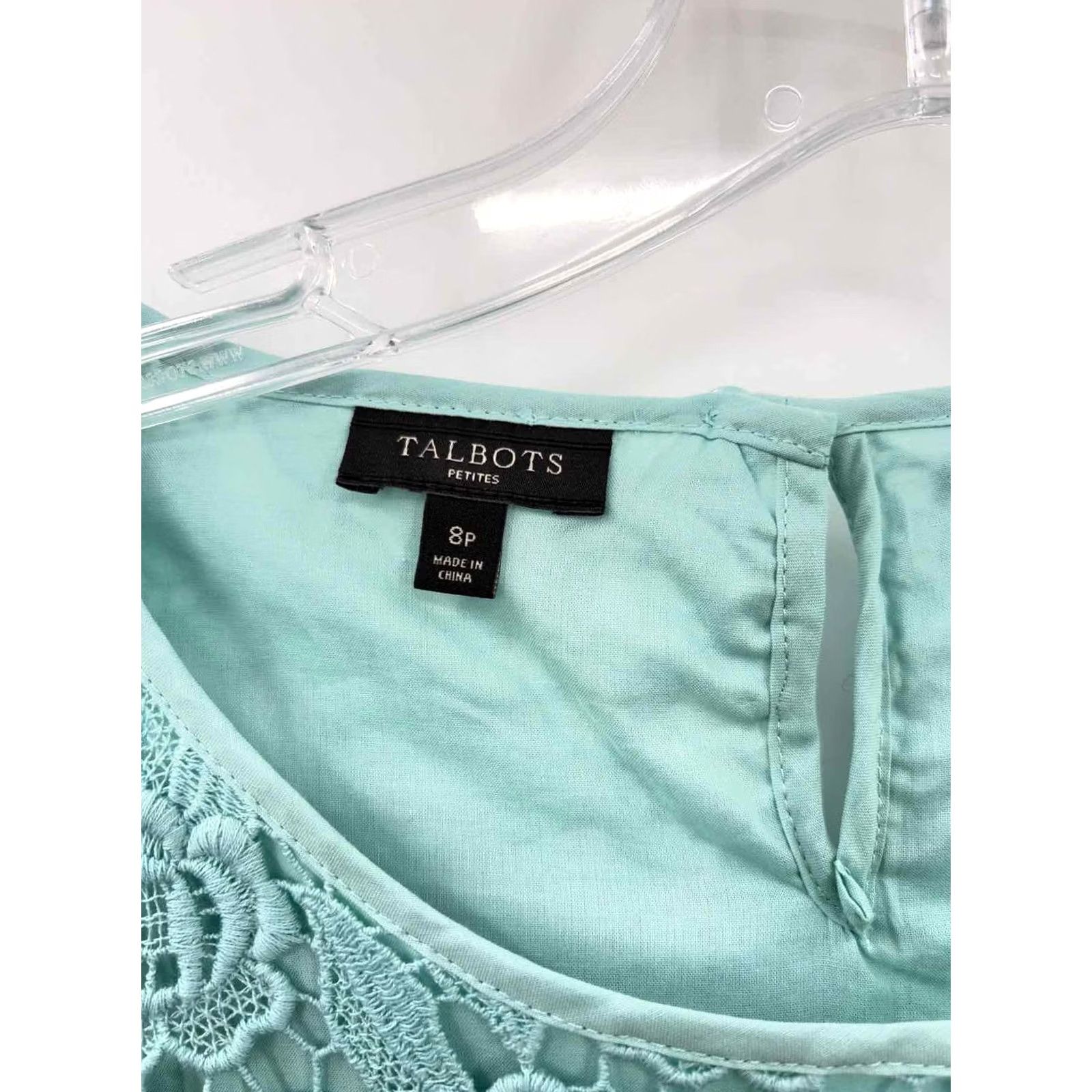Talbots Talbots Blue Blouse Lace Size 8 Petite Pre-Owned Size M / US 6-8 / IT 42-44 - 3 Thumbnail