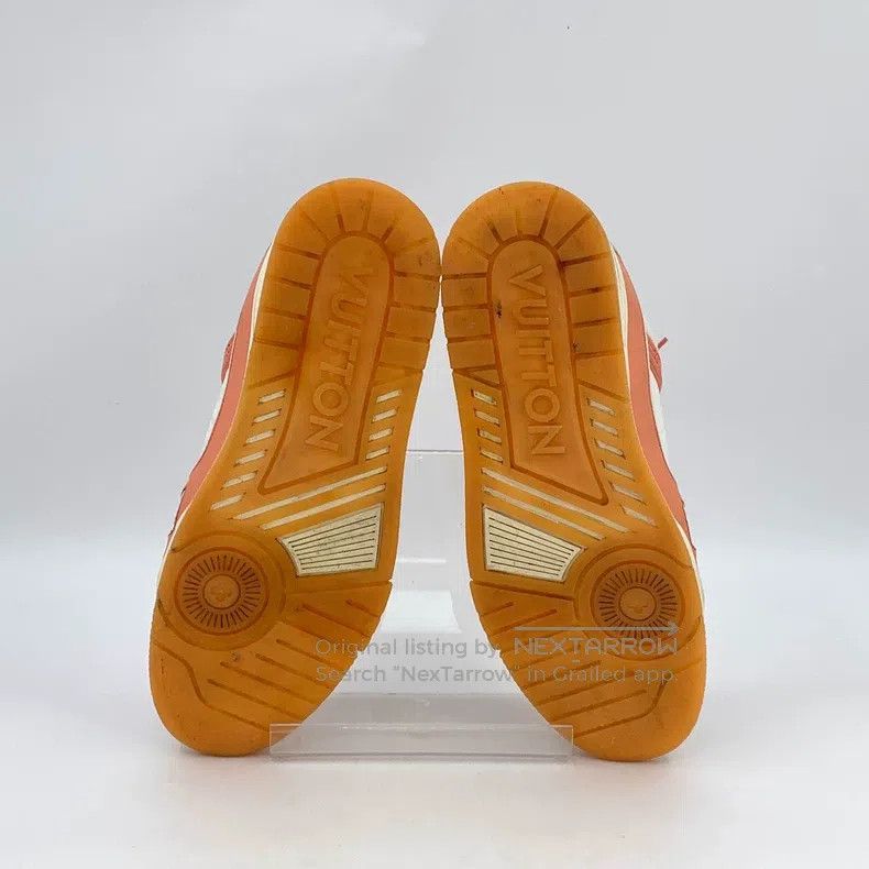 Louis Vuitton Louis Vuitton Trainer Orange logo Embossed Lace Up Casual Size US 7.5 / EU 40-41 - 5 Thumbnail