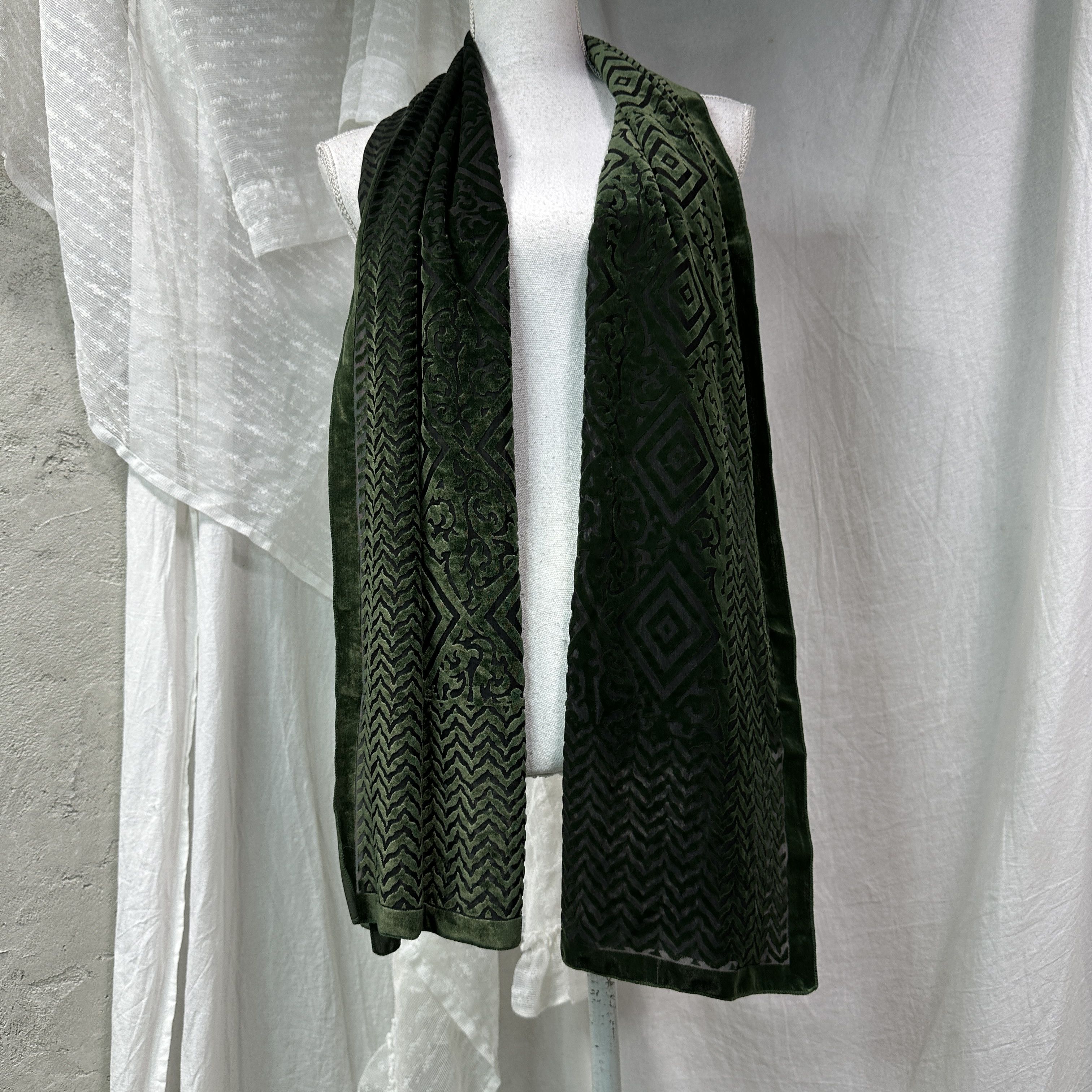 Sonia Rykiel Vintage Avant Garde Velvet Sheer Sonia Rykiel Scarf Y2K Size ONE SIZE - 5 Thumbnail