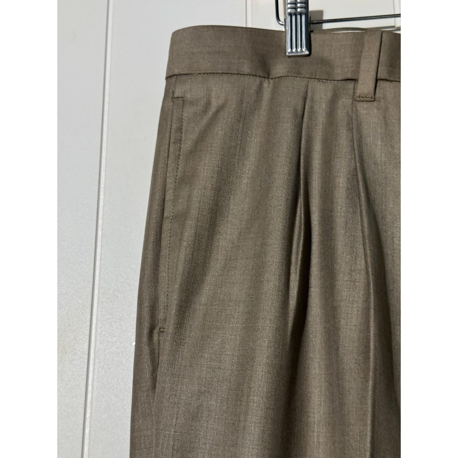 Joseph Abboud Joseph Abboud Trouser Mens Pleated Dress Pants Taupe 36X30 Size US 36 / EU 52 - 3 Thumbnail