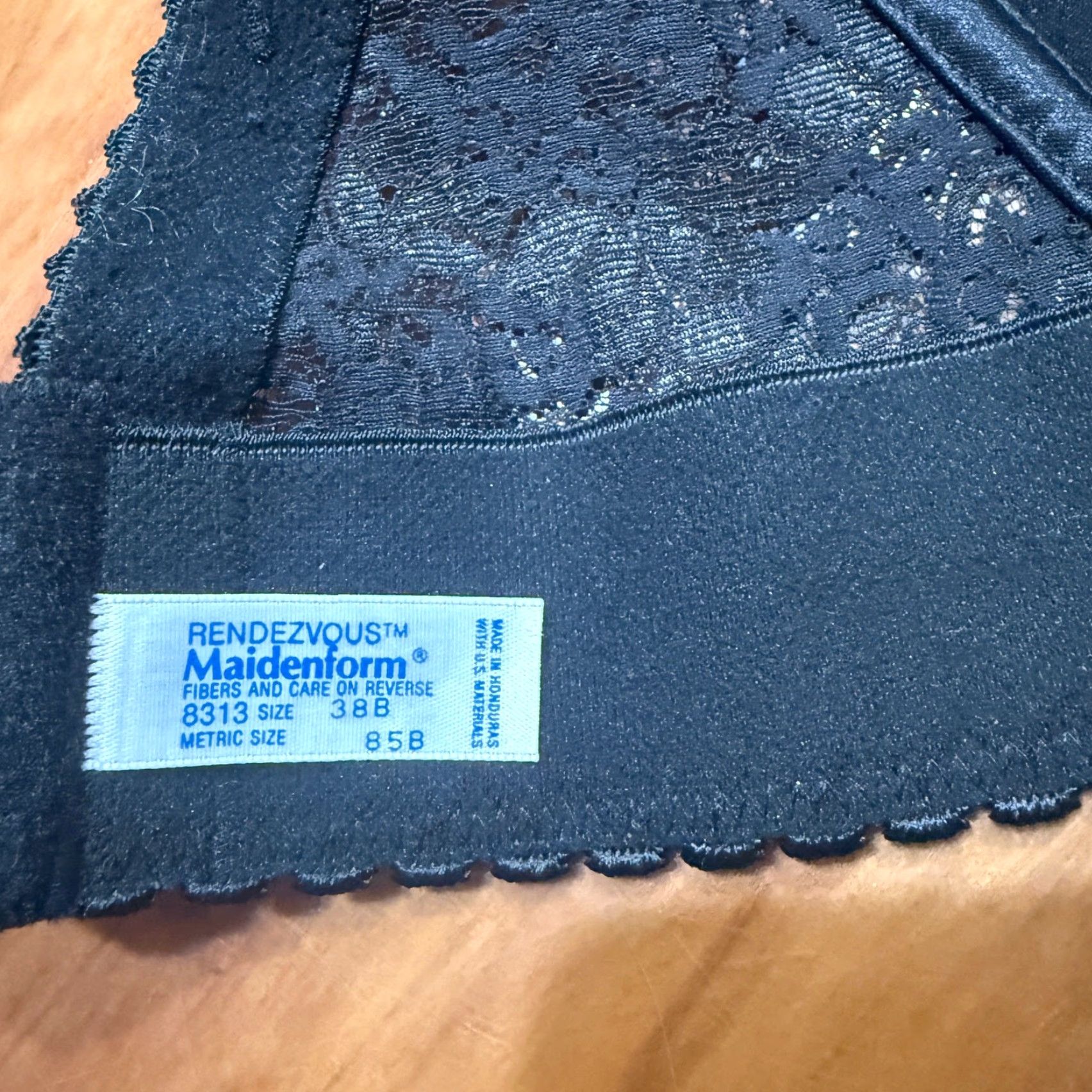 Vintage VINTAGE Maidenform Rendezvous Bustier Lingerie Top 38B Satin Black Nylon 1990s Womens Bra Size M / US 6-8 / IT 42-44 - 5 Thumbnail