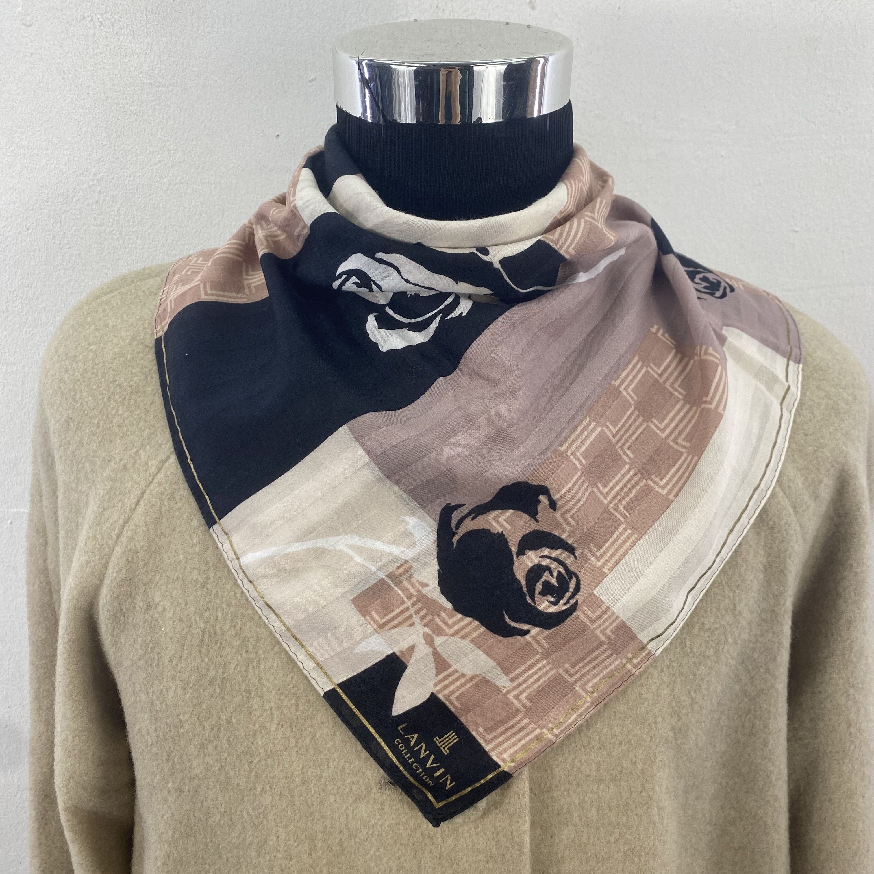 Lanvin Vintage Lanvin Handkerchief Neckerchief Bandana H242P Size ONE SIZE - 2 Thumbnail