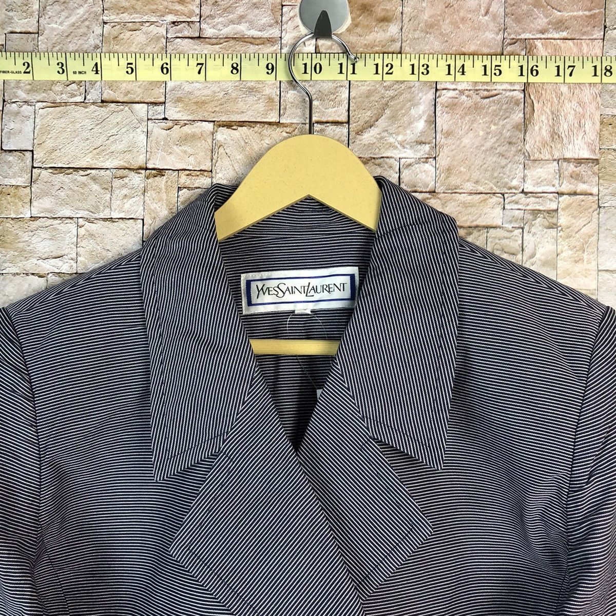Yves Saint Laurent DL Yvesaint Laurent Blue Stripe Blazer #A502 Size M / US 6-8 / IT 42-44 - 4 Thumbnail