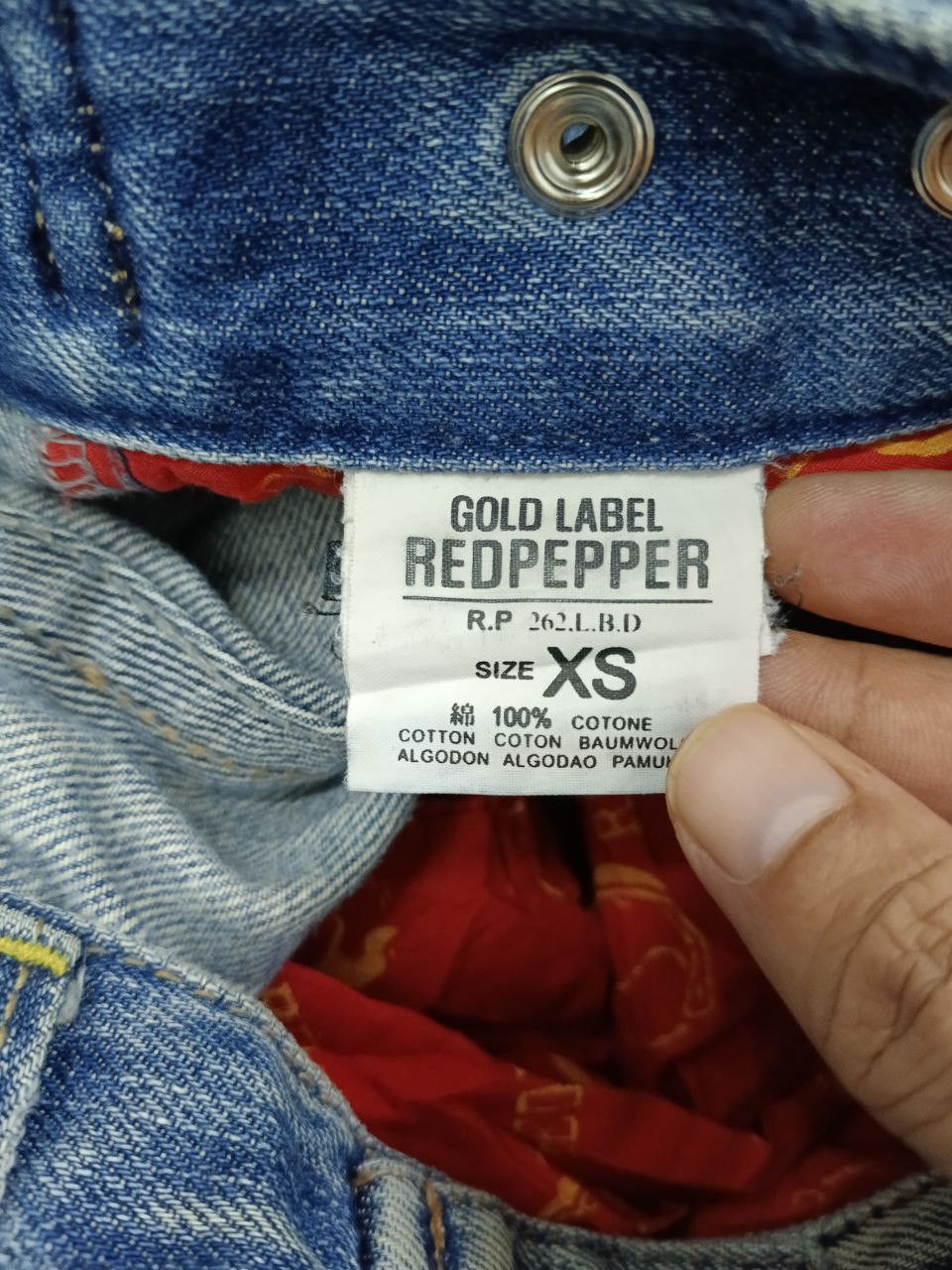 Japanese Brand FLARE SiCK RED PAPPERS DENIM PANTS Size US 27 - 7 Thumbnail