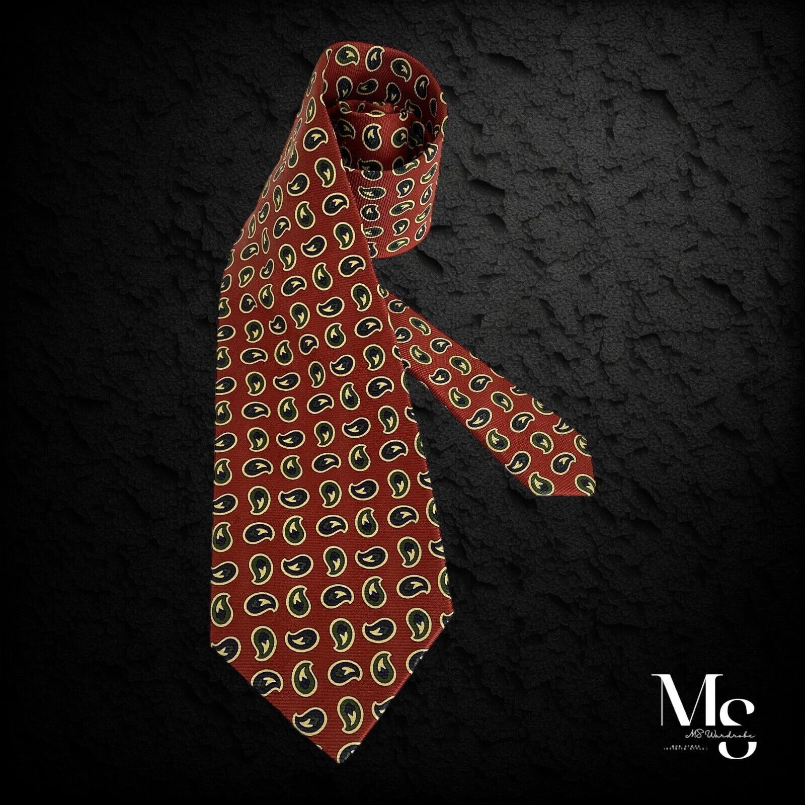 Other REPS & TWILL Red Paisley Luxury Silk Tie Made In France Size ONE SIZE - 1 Thumbnail