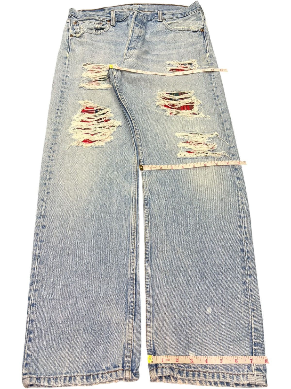 Levi's Vintage 90s Levis 501 Faded Wash Distressed Jeans Size US 32 / EU 48 - 8 Thumbnail
