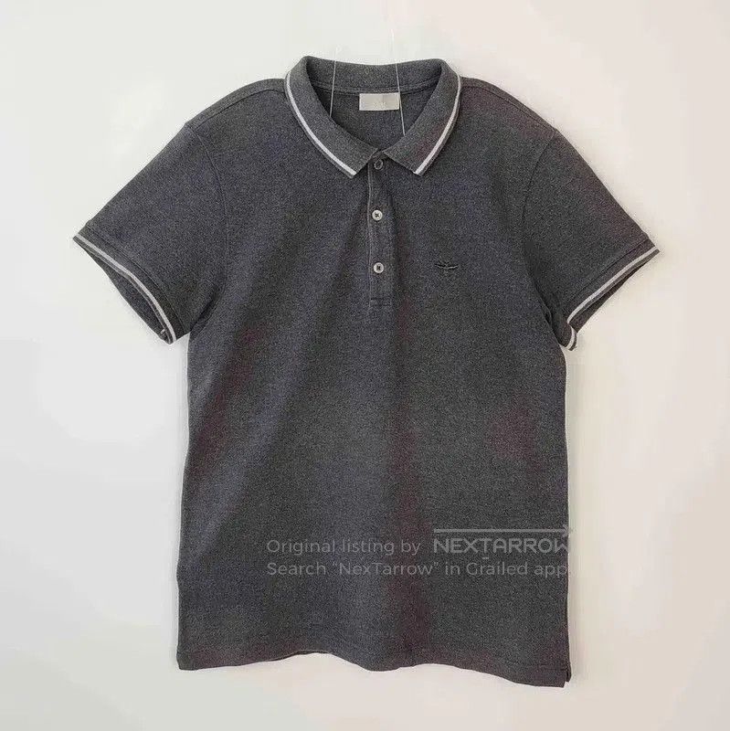 Dior Gray Wool Men's Polo Shirt .