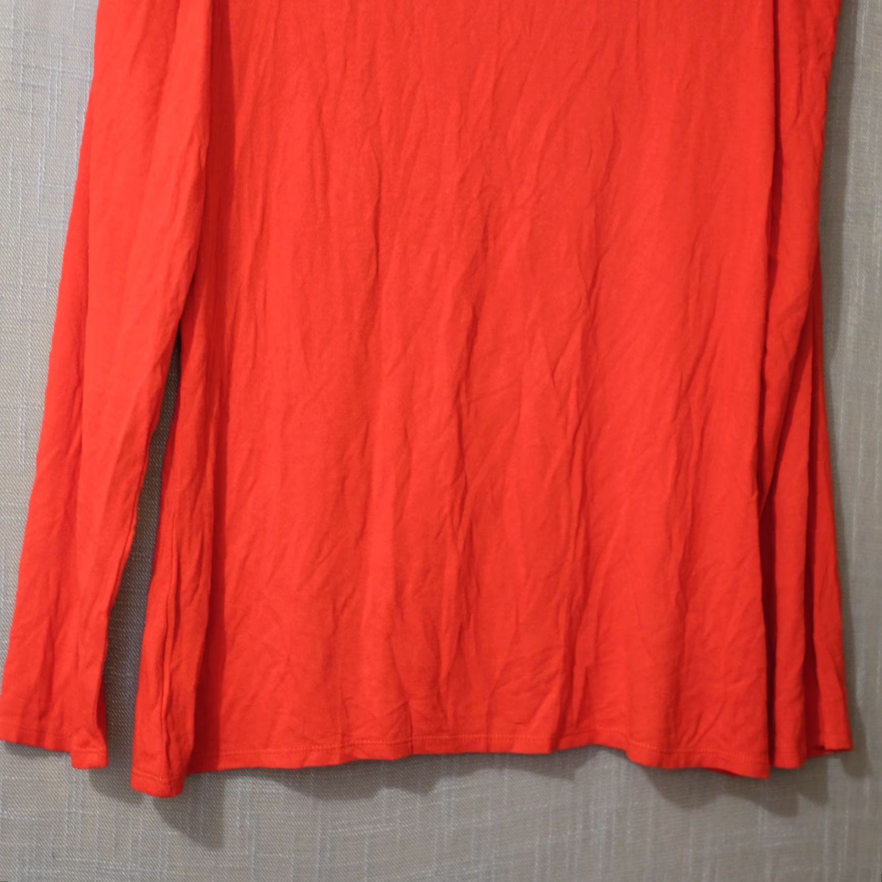 Vintage Bobeau Puff Sleeve Top Red Super Soft Viscose Blend Stretch Women's L Shirt Size L / US 10 / IT 46 - 6 Thumbnail