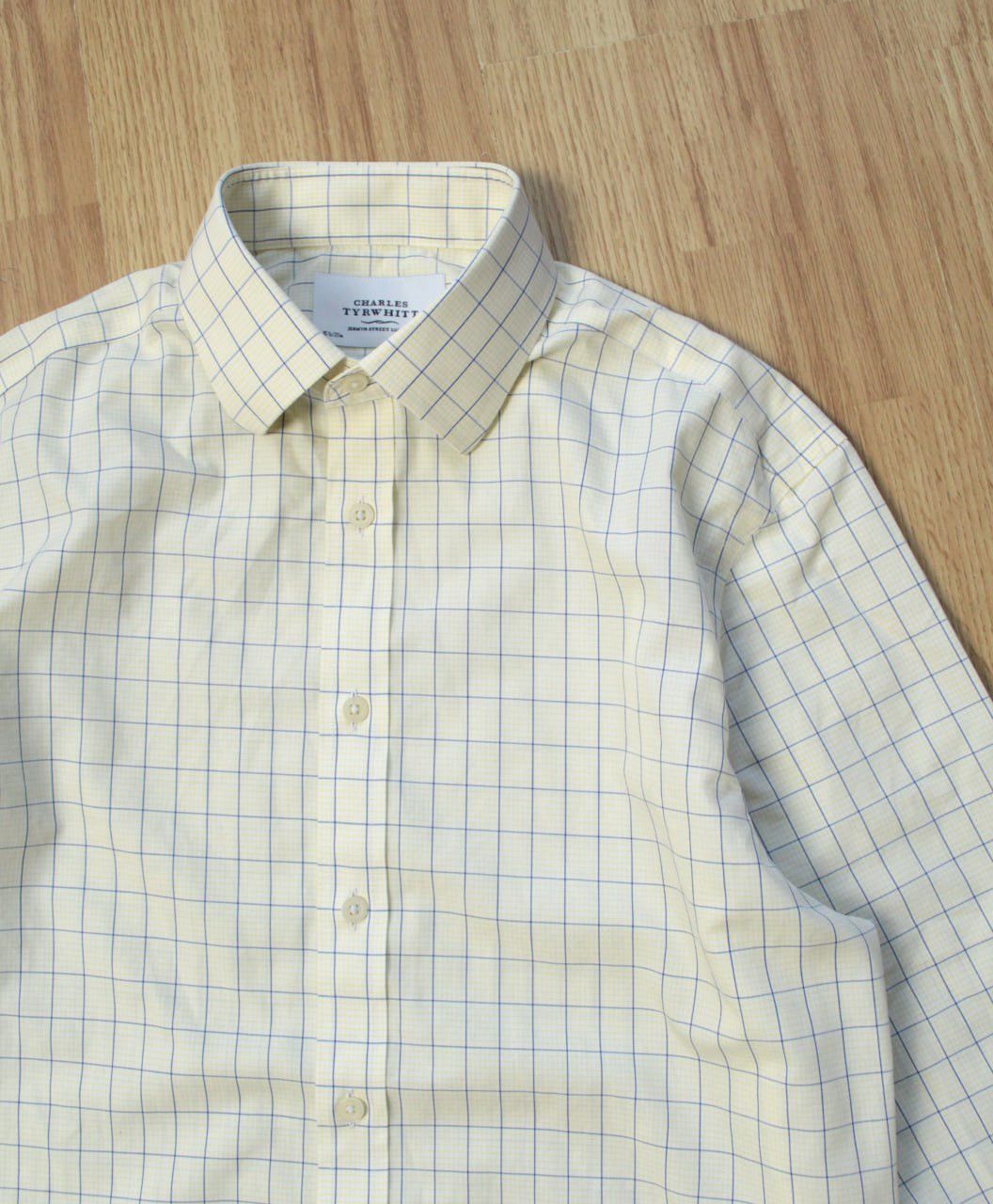 Charles Tyrwhitt 🔥 Charles Tyrwhitt Non Iron Slim Fit Button Up Shirt Cotton Size US XL / EU 56 / 4 - 1 Thumbnail