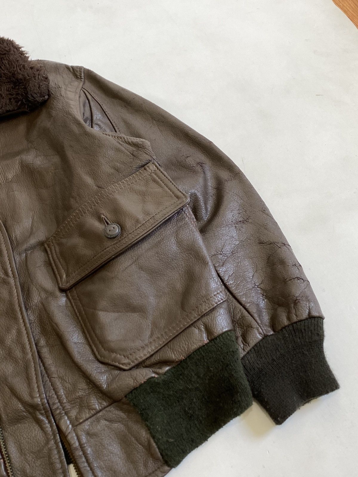 Schott Vtg 60s Schott NYC G-1 Flight Jacket Cowhide Leather 🇺🇸 Size US L / EU 52-54 / 3 - 9 Thumbnail