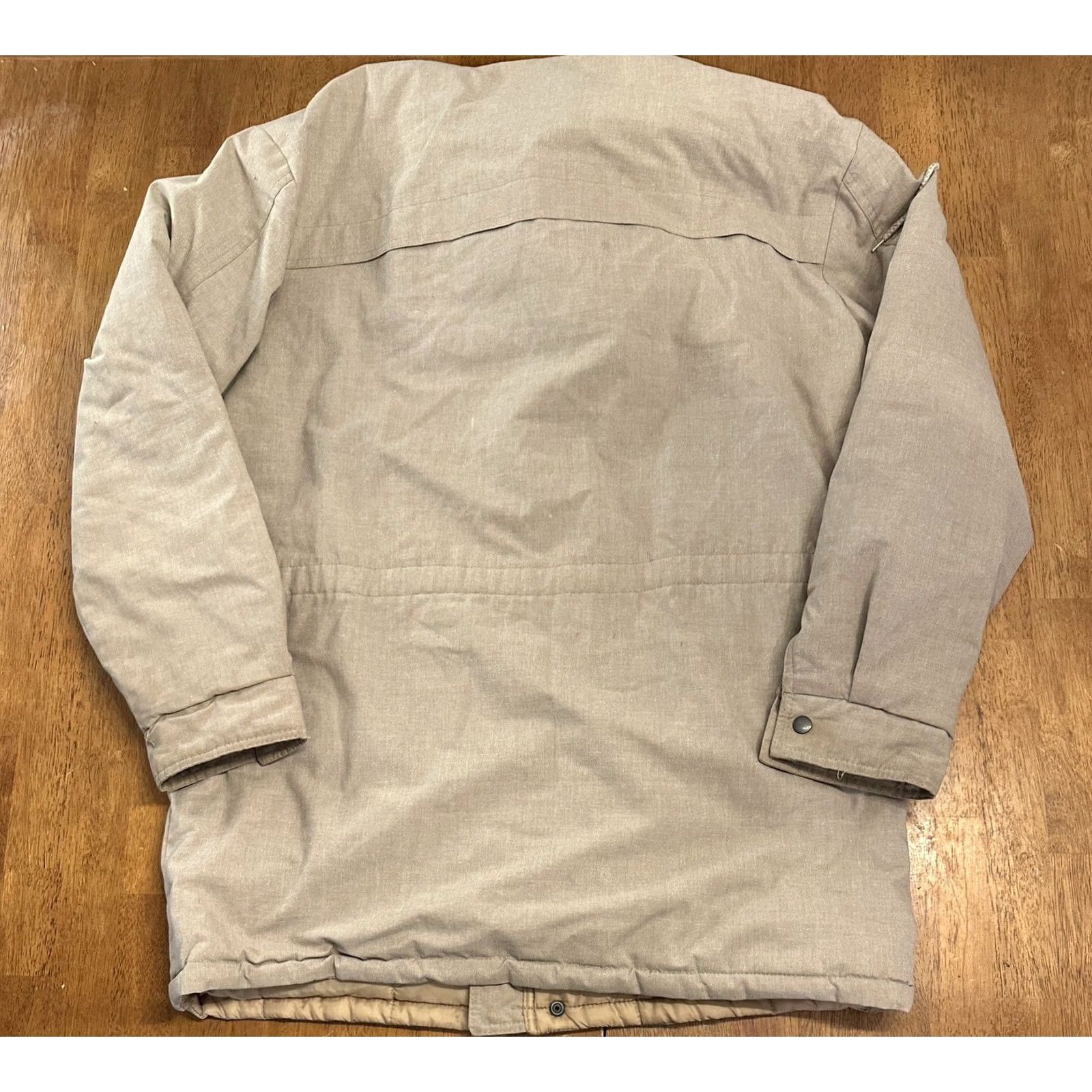 Vintage VINTAGE Woolrich Coat XL Beige Lined Logo 90s Parka Mens Size US XL / EU 56 / 4 - 2 Thumbnail