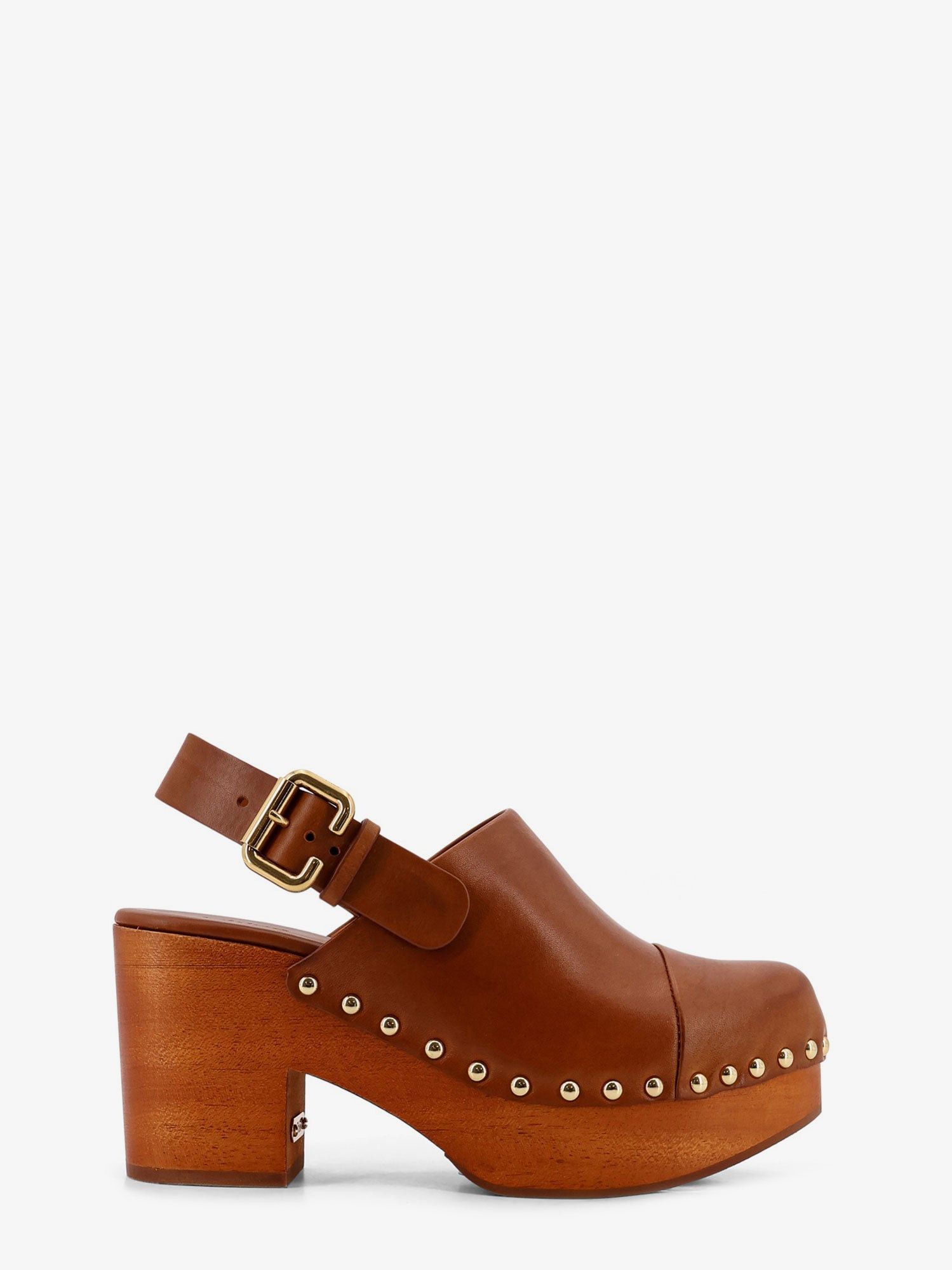 Leather and wood Jeanette sabot IT 37 - USA Tariffs Included