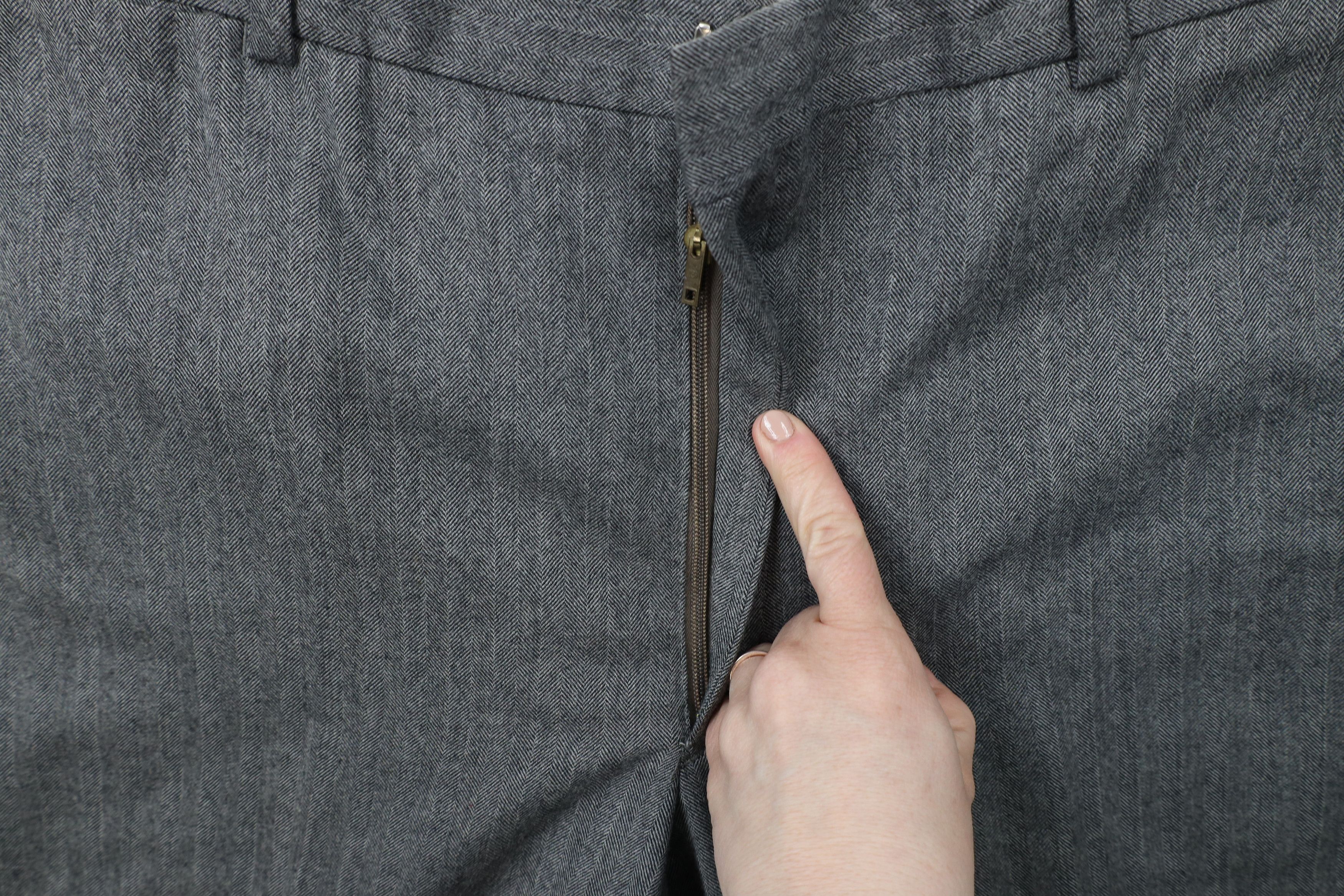 Vintage Vintage 70s Streetwear Wool Herringbone Wide Leg Chino Pants Size US 36 / EU 52 - 6 Thumbnail