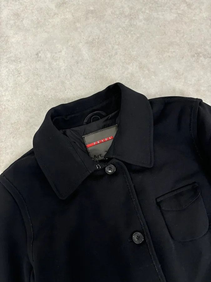 Prada 2000s Prada Black Nylon Long Premium Jacket Size US M / EU 48-50 / 2 - 4 Thumbnail