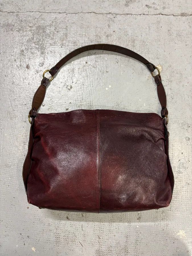 Roberto Cavalli Roberto Cavalli Bordeaux Studded Leather Shoulder Bag Size ONE SIZE - 8 Thumbnail