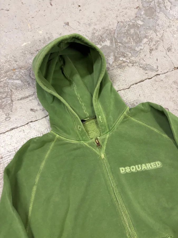 Dsquared2 FW2007 Dsquared2 Green Logo Zip-Up Hoodie Size US L / EU 52-54 / 3 - 5 Thumbnail