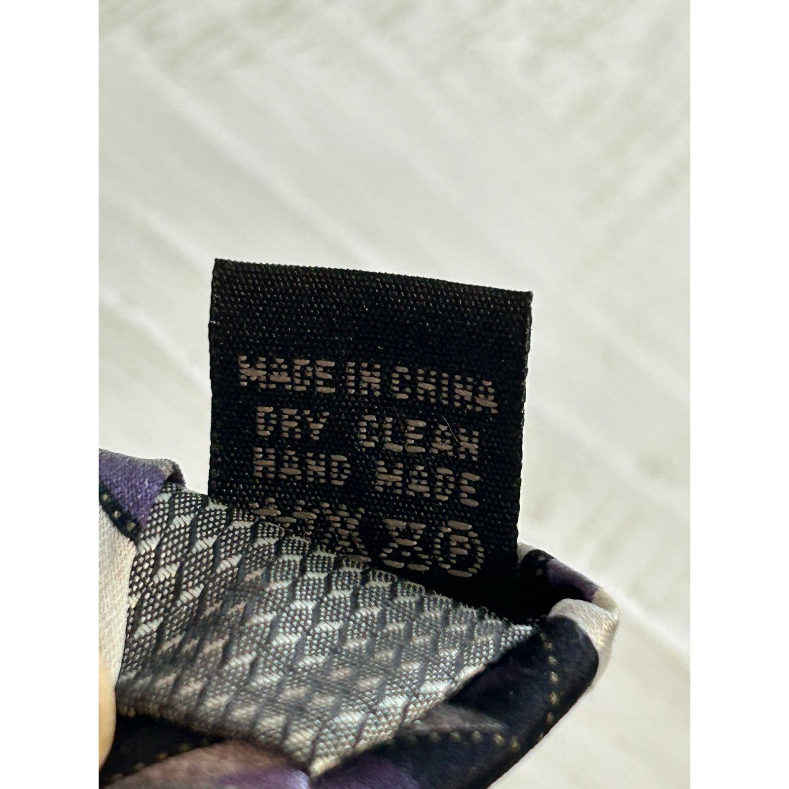 Covington Covington Silk Tie Black Purple White Geometric Pattern Size ONE SIZE - 6 Thumbnail