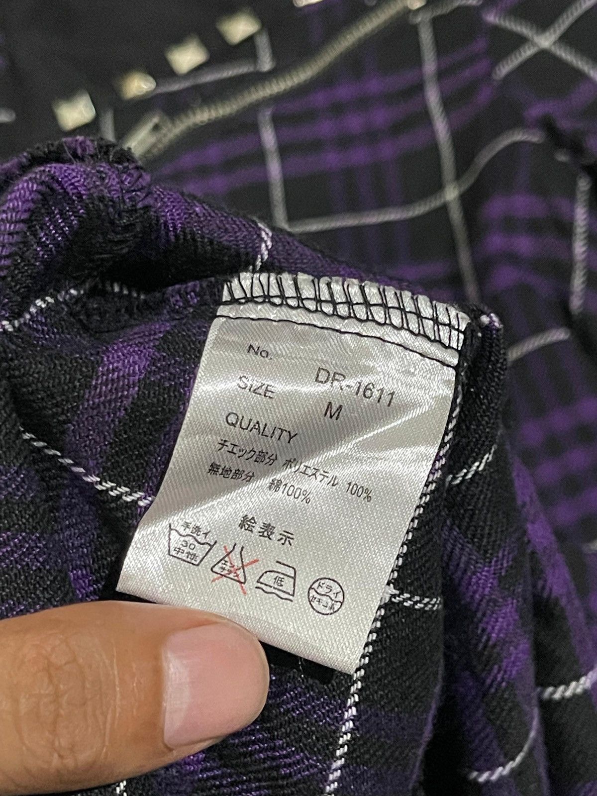 Japanese Brand Deorart Studded Plaid Made In Devil Castle Long Hoodie Size US M / EU 48-50 / 2 - 8 Thumbnail