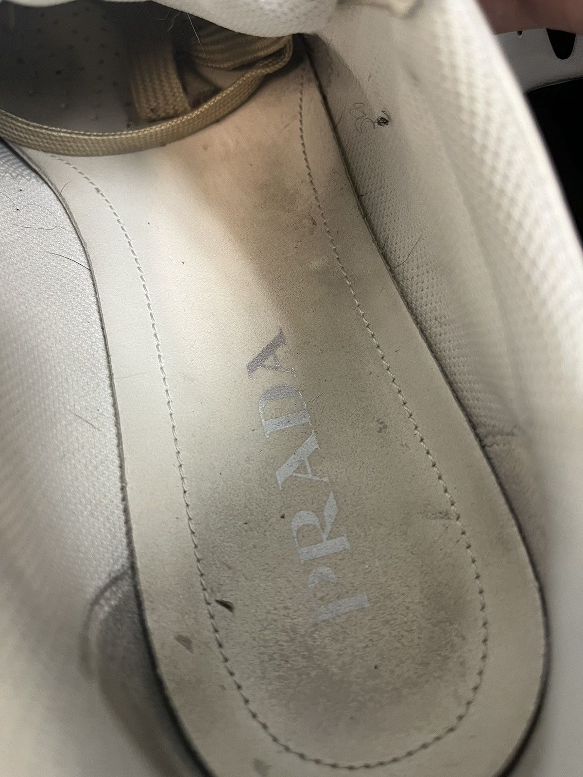 Prada PRADA Suede Nylon PRAX01 Sneakers Beige Blue White Size US 9.5 / EU 42-43 - 10 Thumbnail