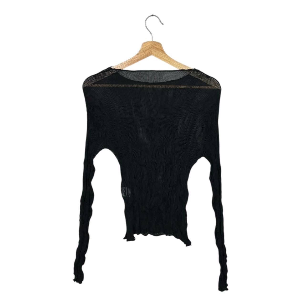Issey Miyake Issey Miyake Archive Pleated Mesh Long Sleeve Top Black L Size US L / EU 52-54 / 3 - 2 Thumbnail