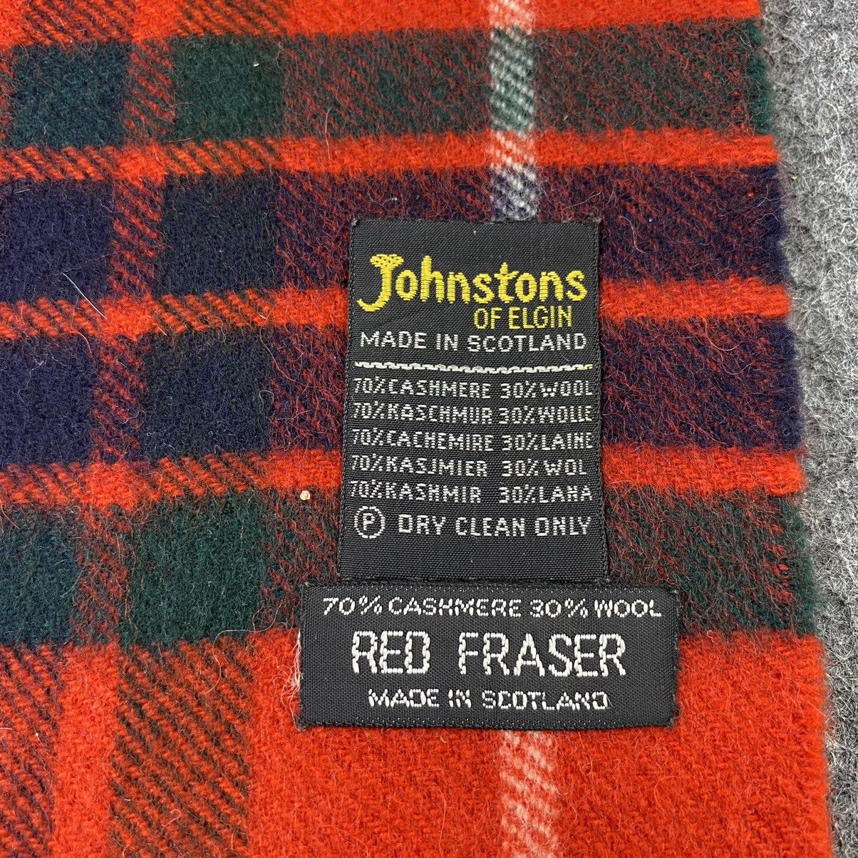 Johnstons Of Elgin Johnstons Of Elgin Red Fraser Muffler/Scarf/Neckwear-T1233 Size ONE SIZE - 5 Thumbnail