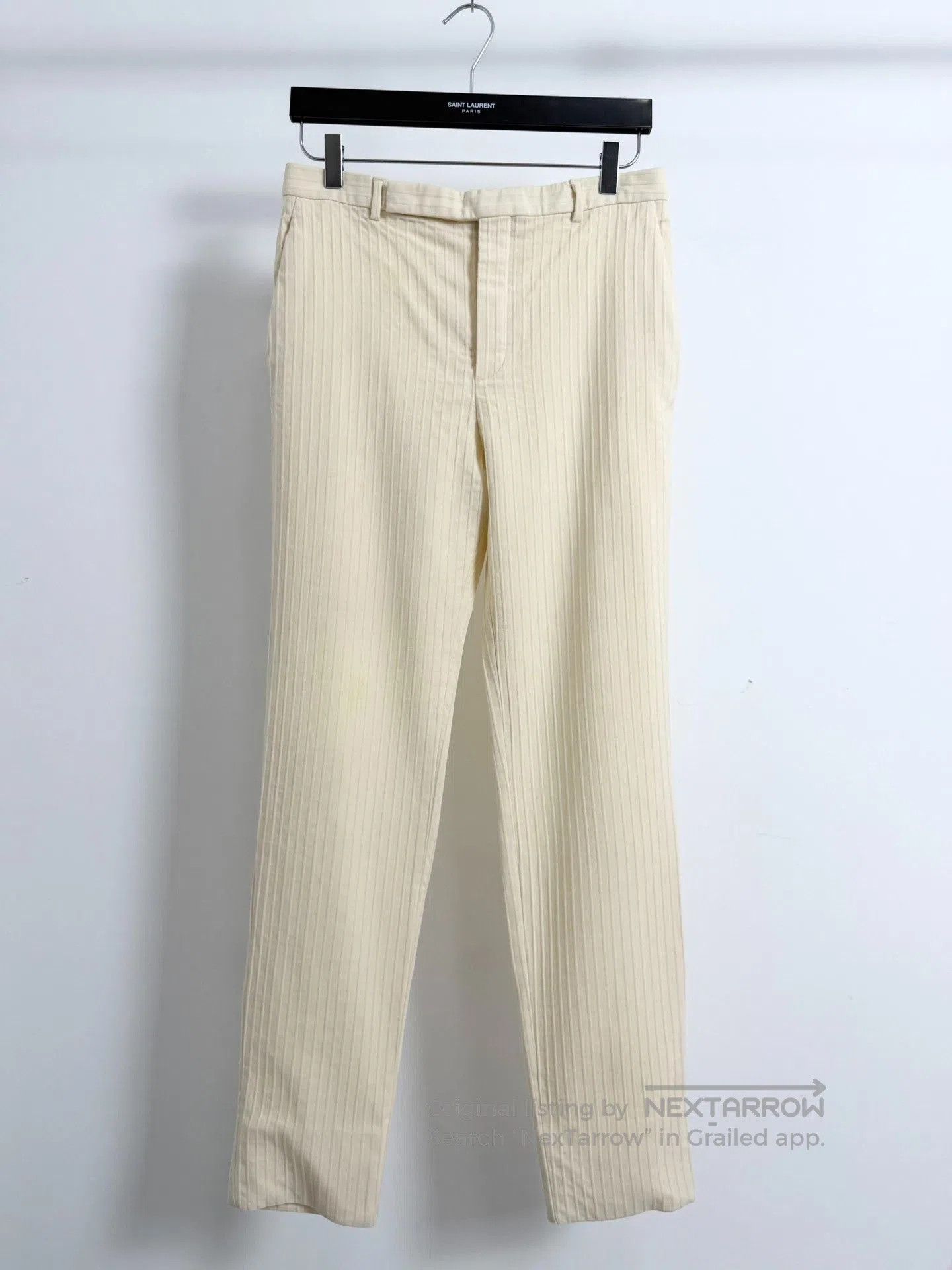 Saint Laurent Paris Saint Laurent Beige Pinstripe Suit. Size US M / EU 48-50 / 2 - 5 Thumbnail