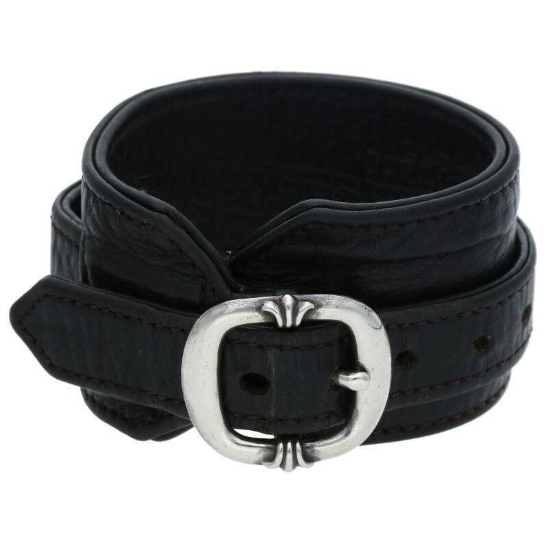 Chrome Hearts RR TINY BUCKLE Leather Bracelet